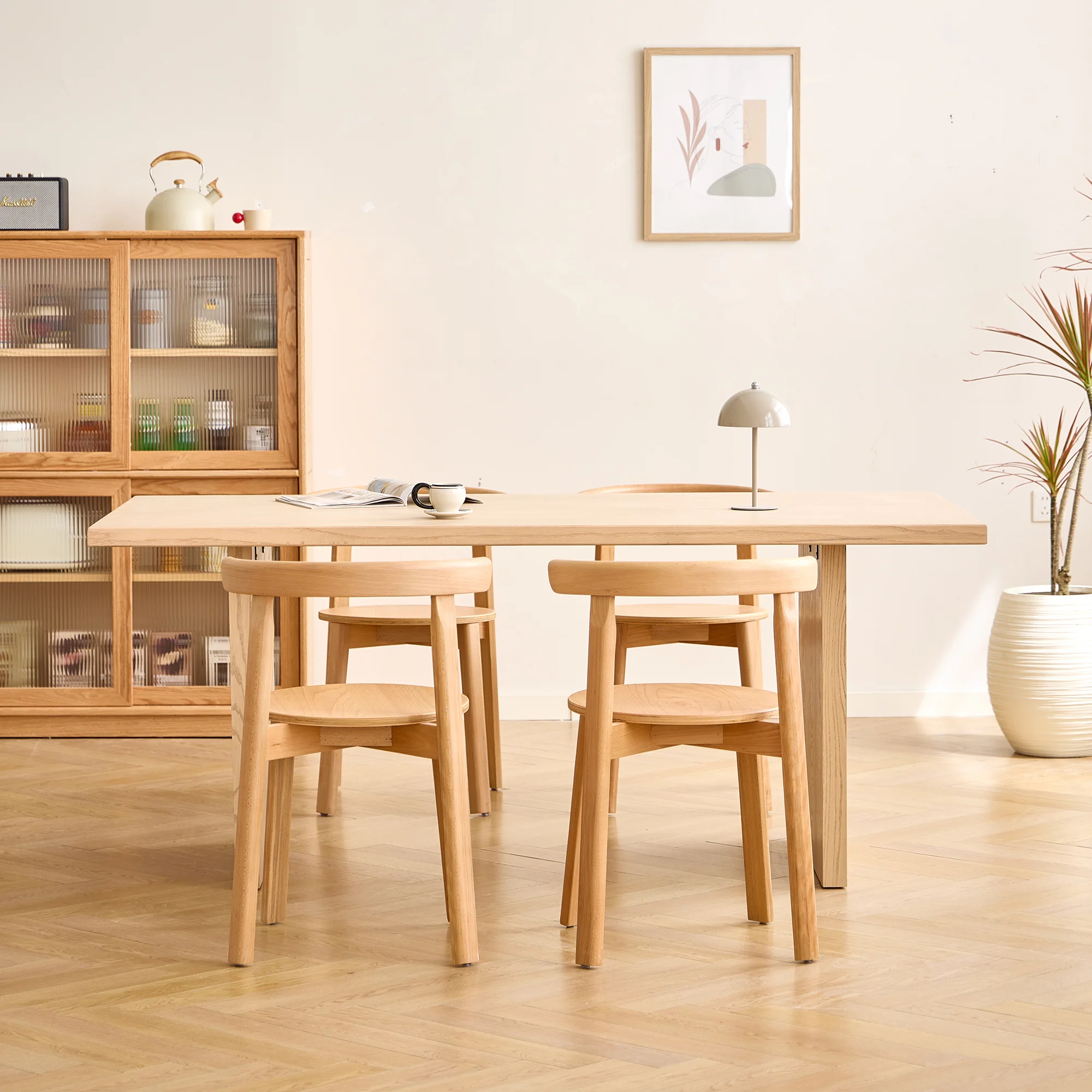 ARTA - Table à manger rectangulaire 6 personnes en bois de pin L180 - Image 3