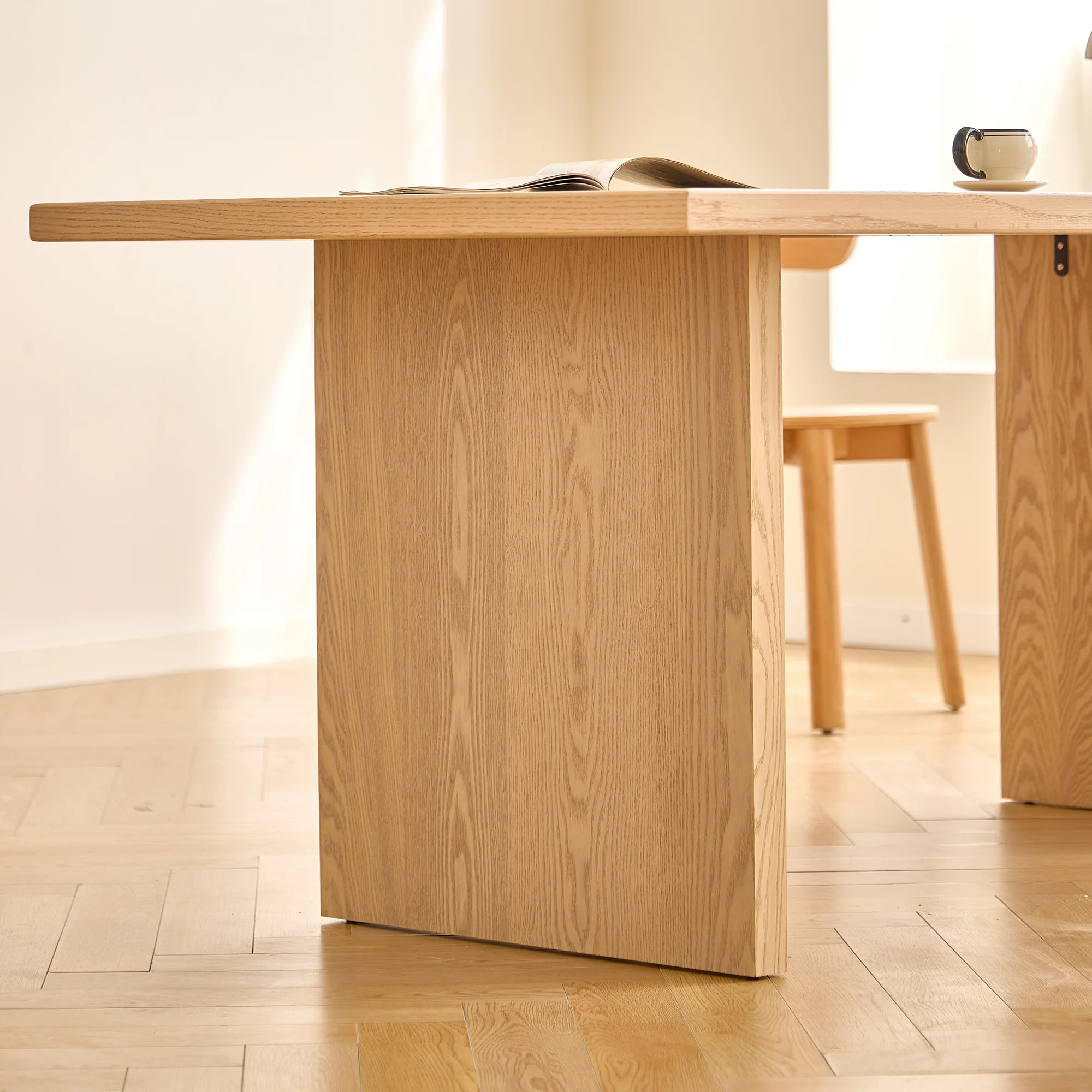ARTA - Table à manger rectangulaire 6 personnes en bois de pin L180 - Image 7
