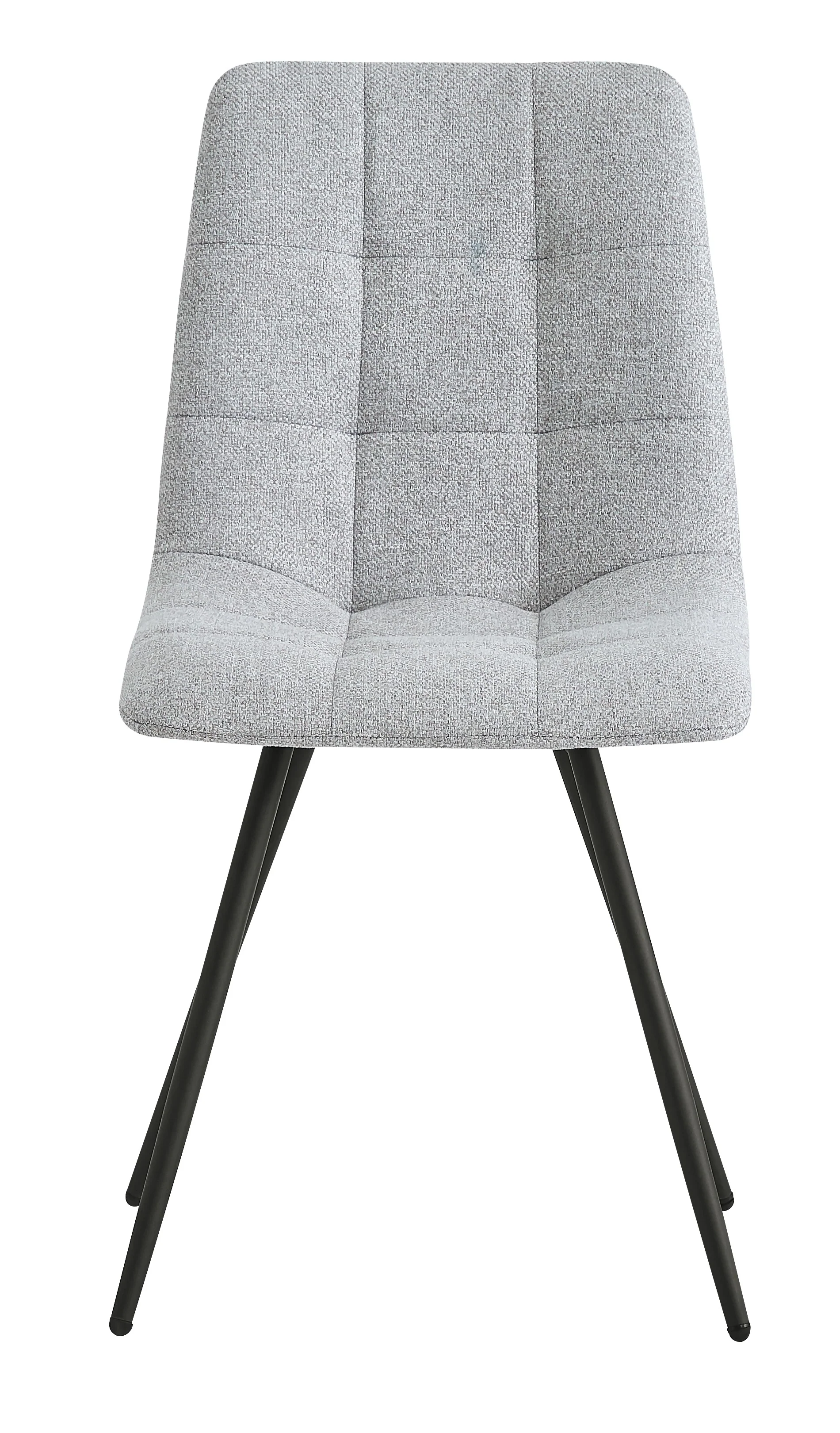 BJORN - Lot de 2 chaises en métal et tissu gris - Image 3