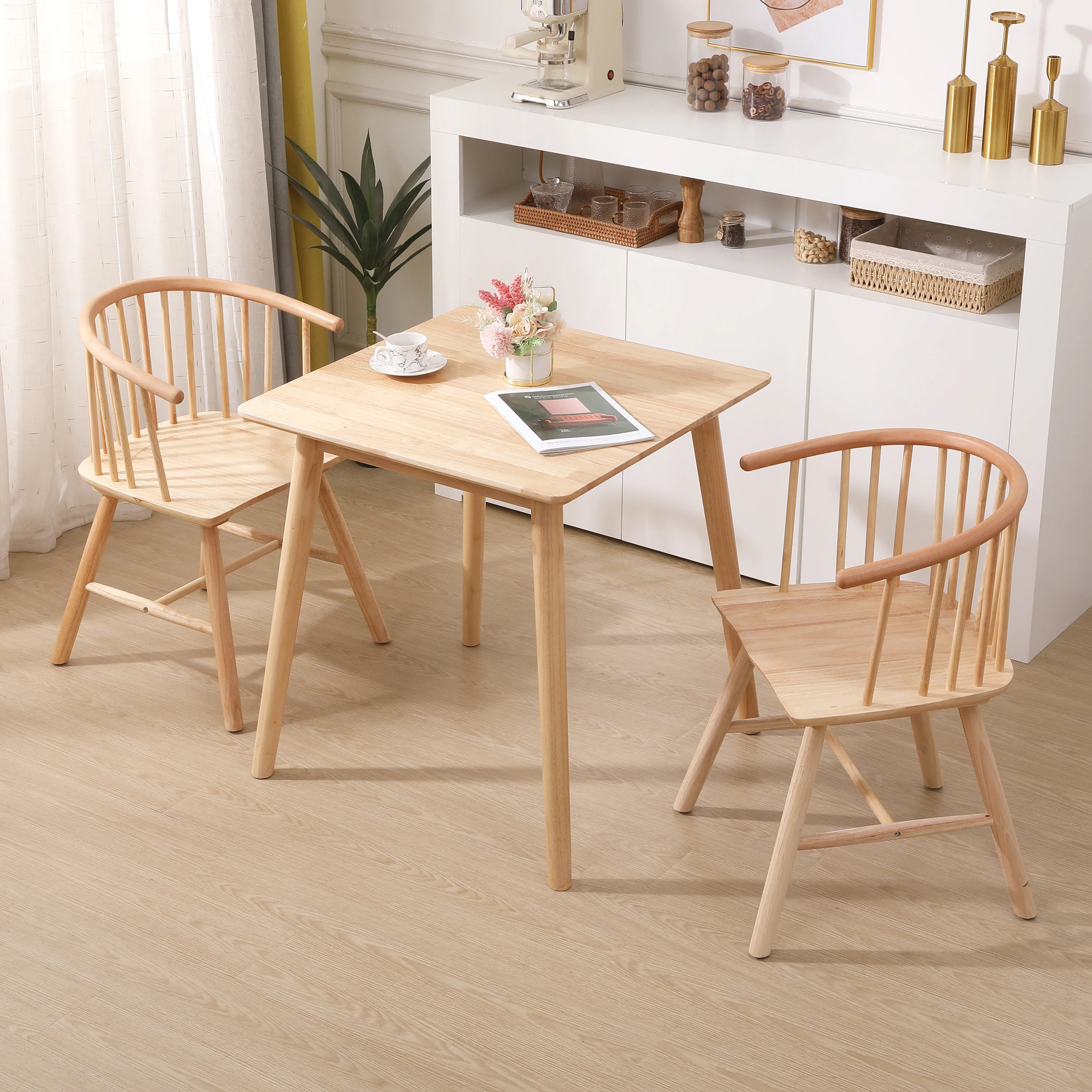 BOGOTA - Lot de 2 chaises en bois massif - Image 4