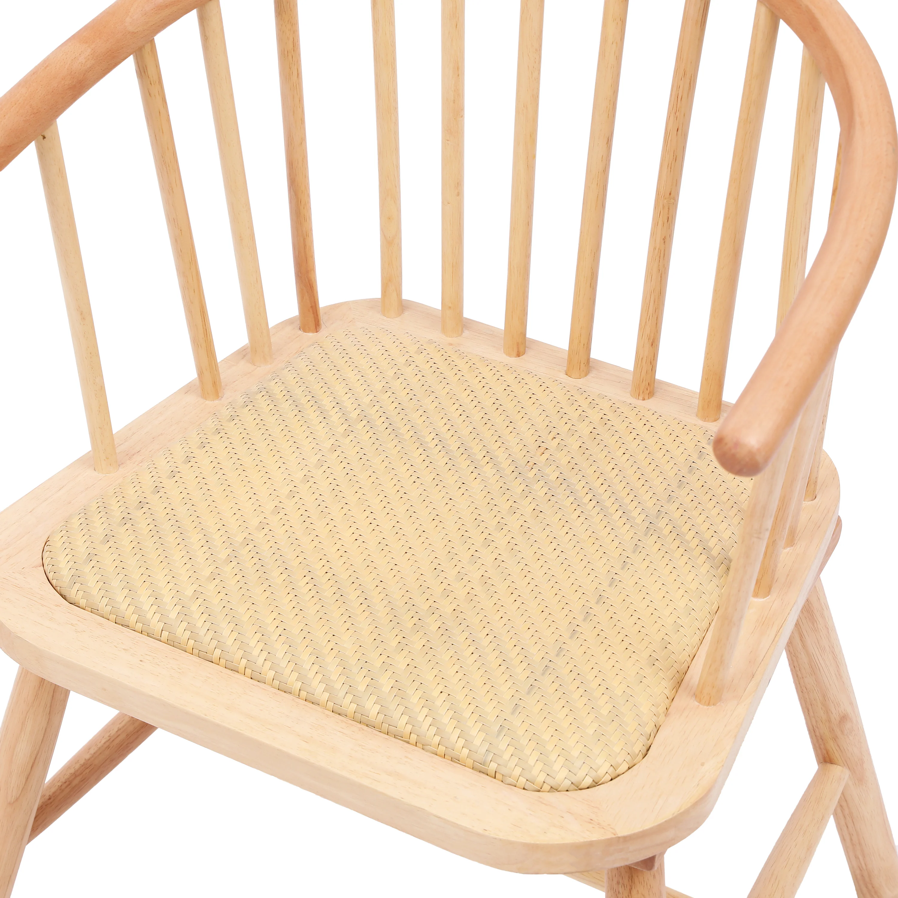 BOGOTA - Lot de 2 chaises en bois massif et rotin naturel - Image 7