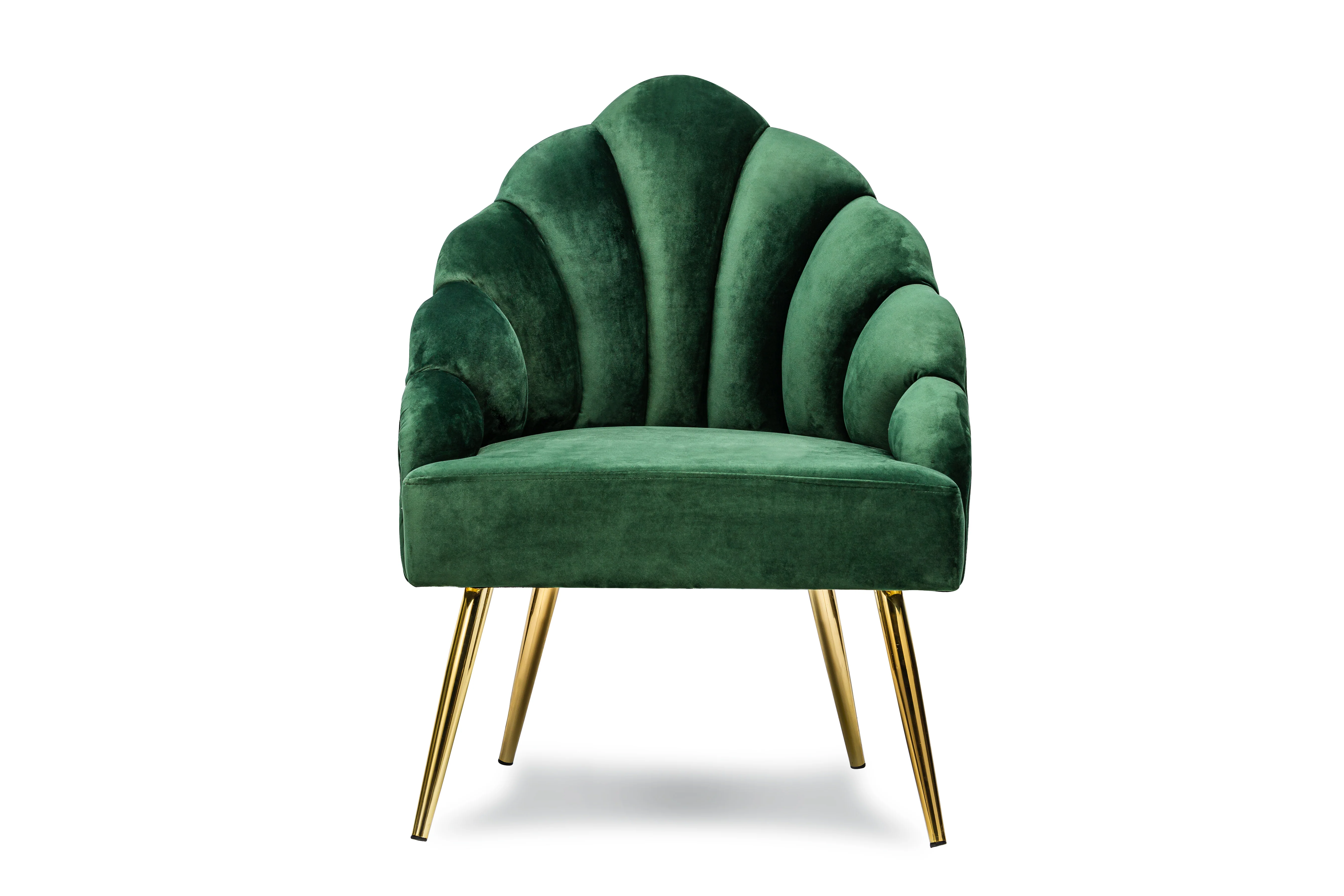 BOLGE - Fauteuil retro en métal et velours vert - Image 3