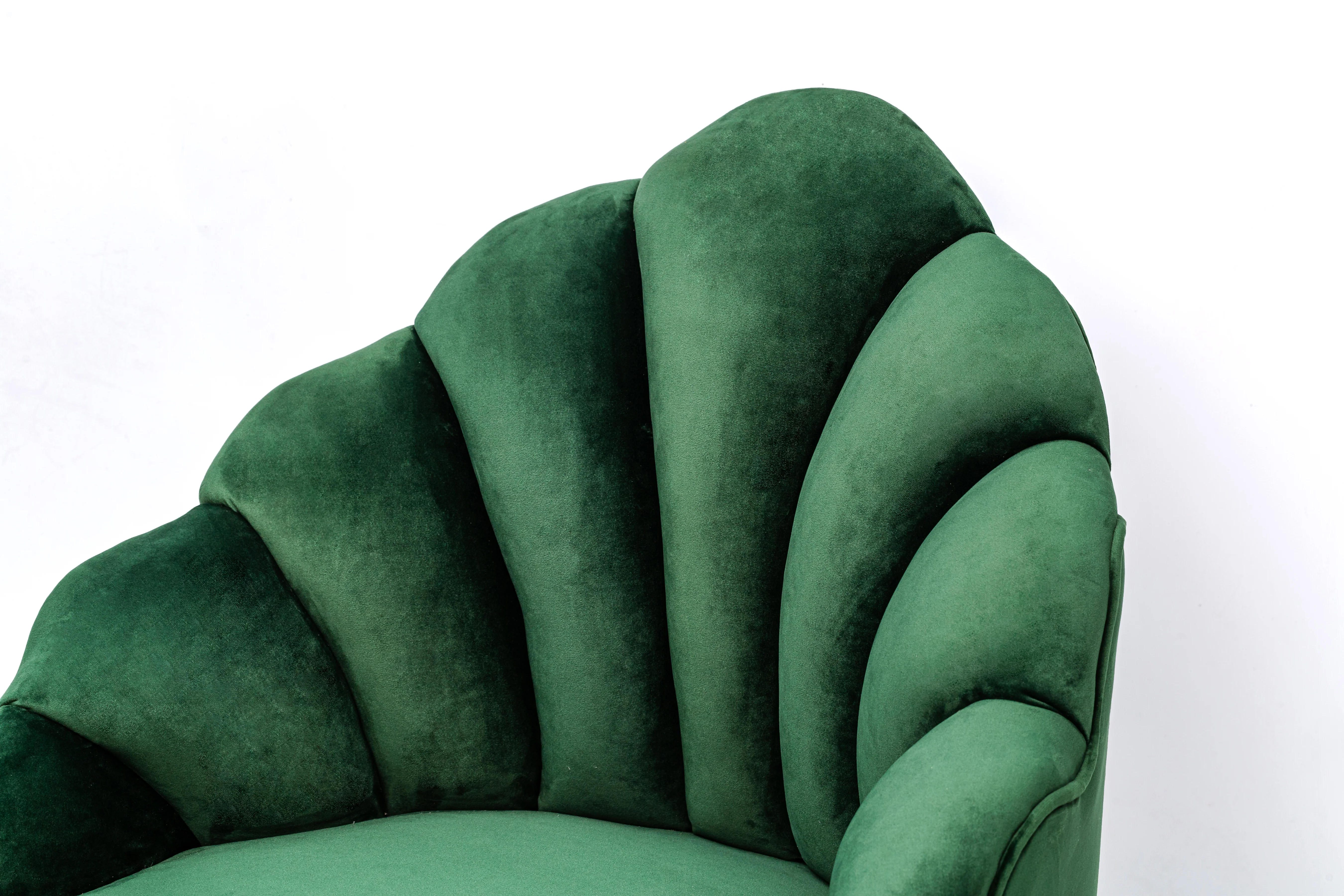 BOLGE - Fauteuil retro en métal et velours vert - Image 5