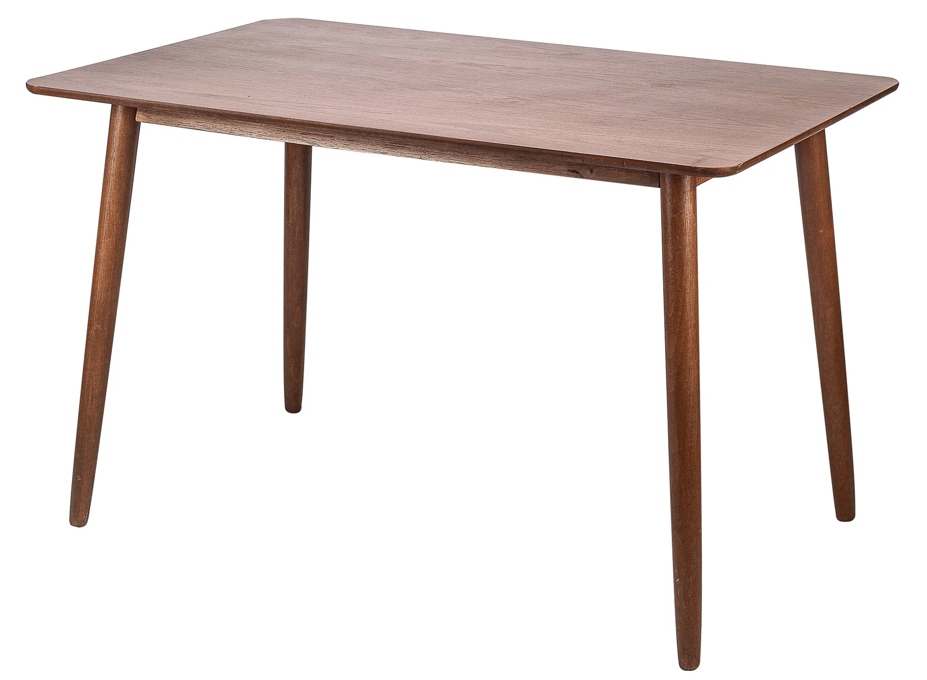 BONIFACIO - Table à manger rectangulaire 4 personnes en pin massif finition noyer L120 - Image 10