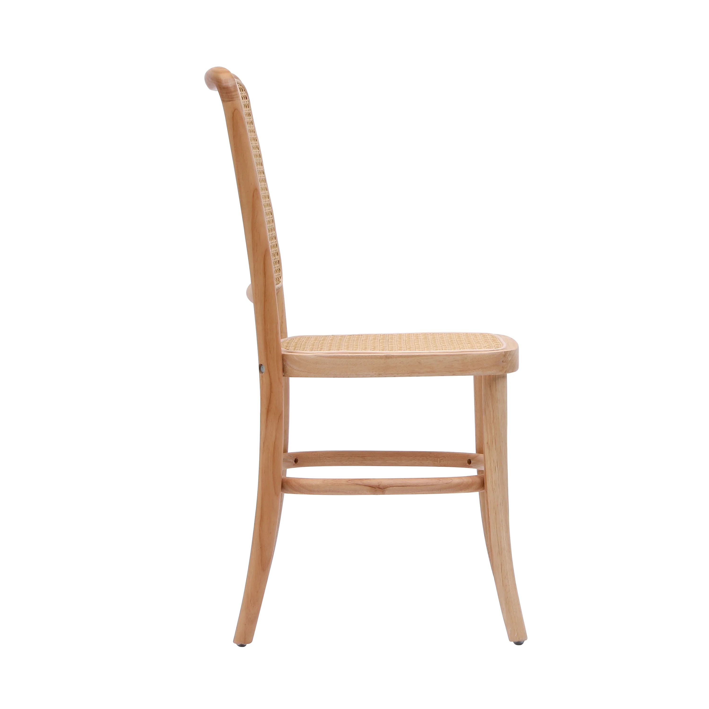 CARACAS - Lot de 2 chaises en bois massif et rotin naturel - Image 7