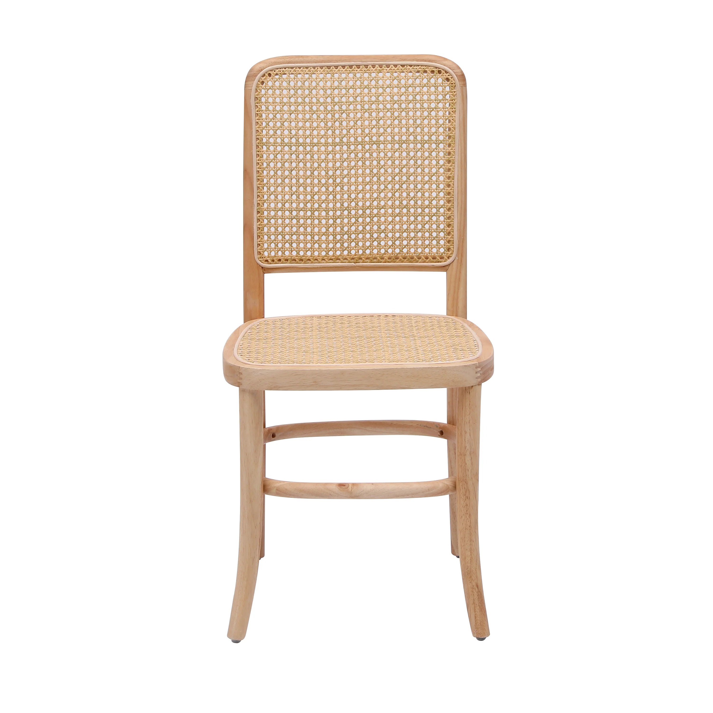 CARACAS - Lot de 2 chaises en bois massif et rotin naturel - Image 8