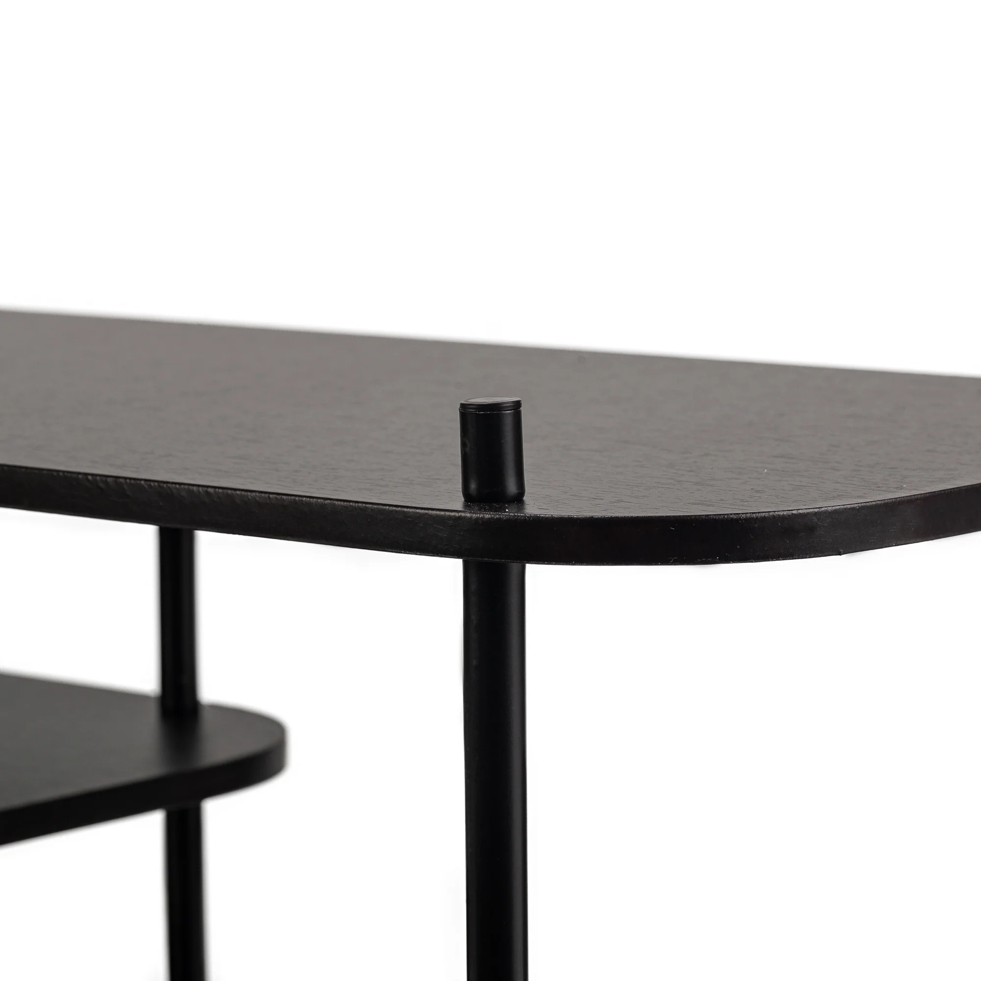 COLEMAN - Meuble TV style moderne en métal et bois noir - Image 4