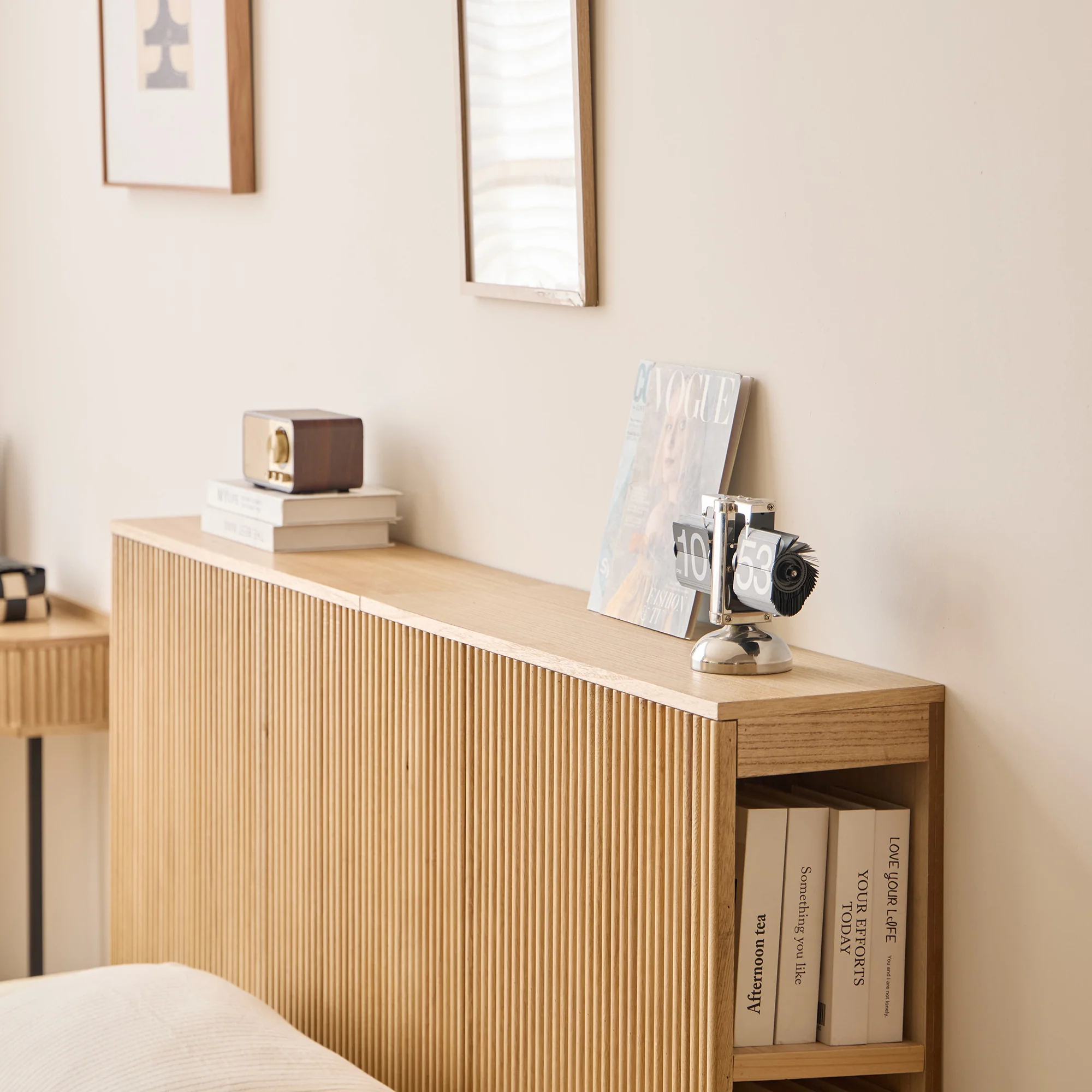 ESLOV - Tête de lit 160 en bois avec rangements - Image 8