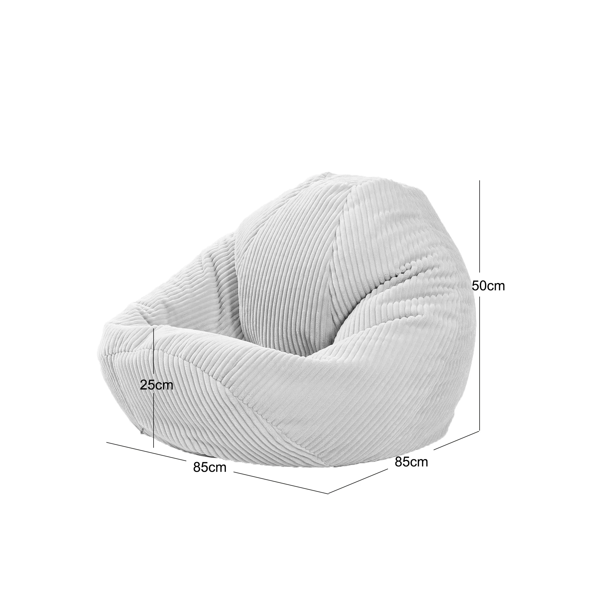 FLOBY - Pouf en velours côtelé vert - Image 4