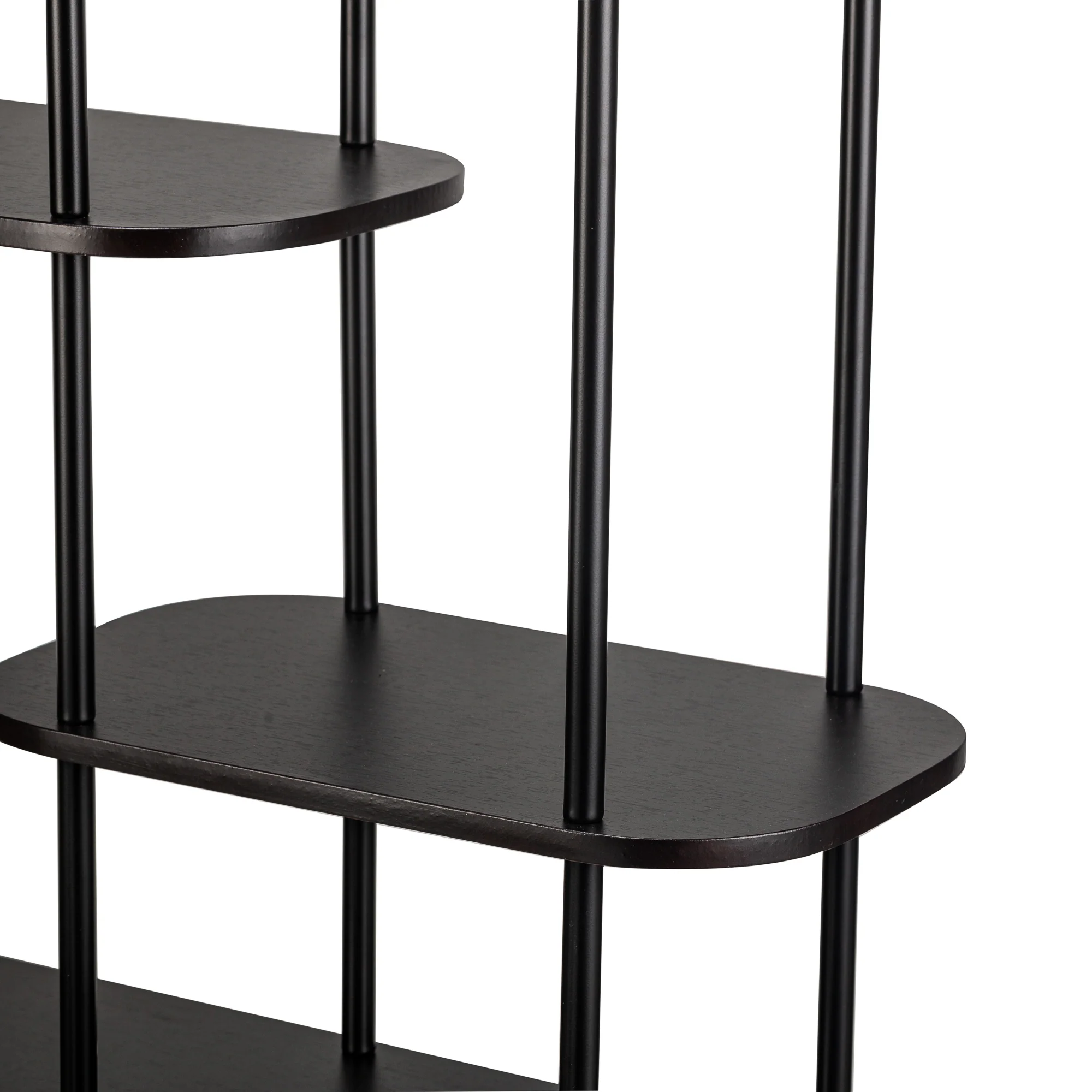 GOTEBORG - Etagère style moderne en métal et bois noir - Image 3