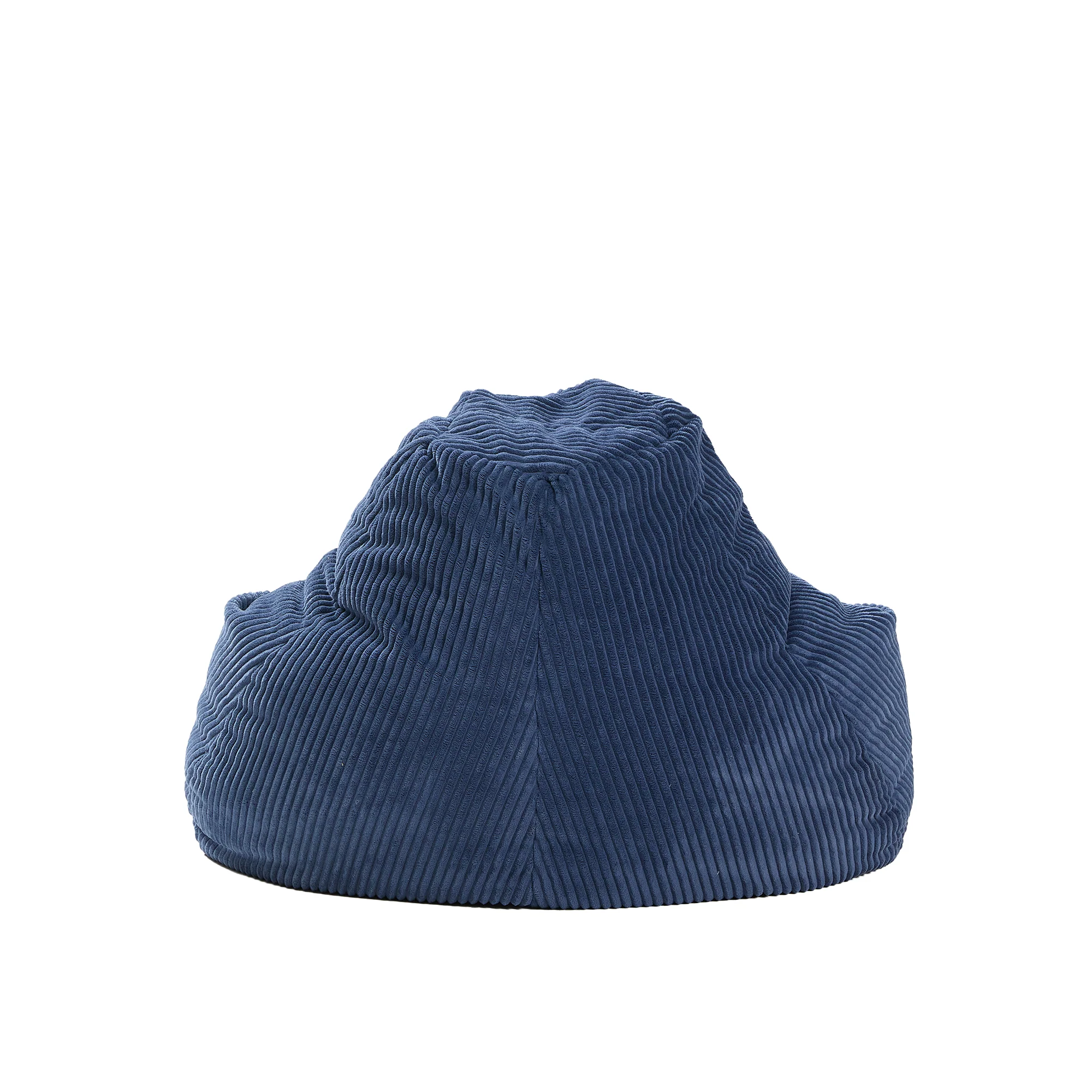 GRANA - Pouf en velours côtelé bleu - Image 8