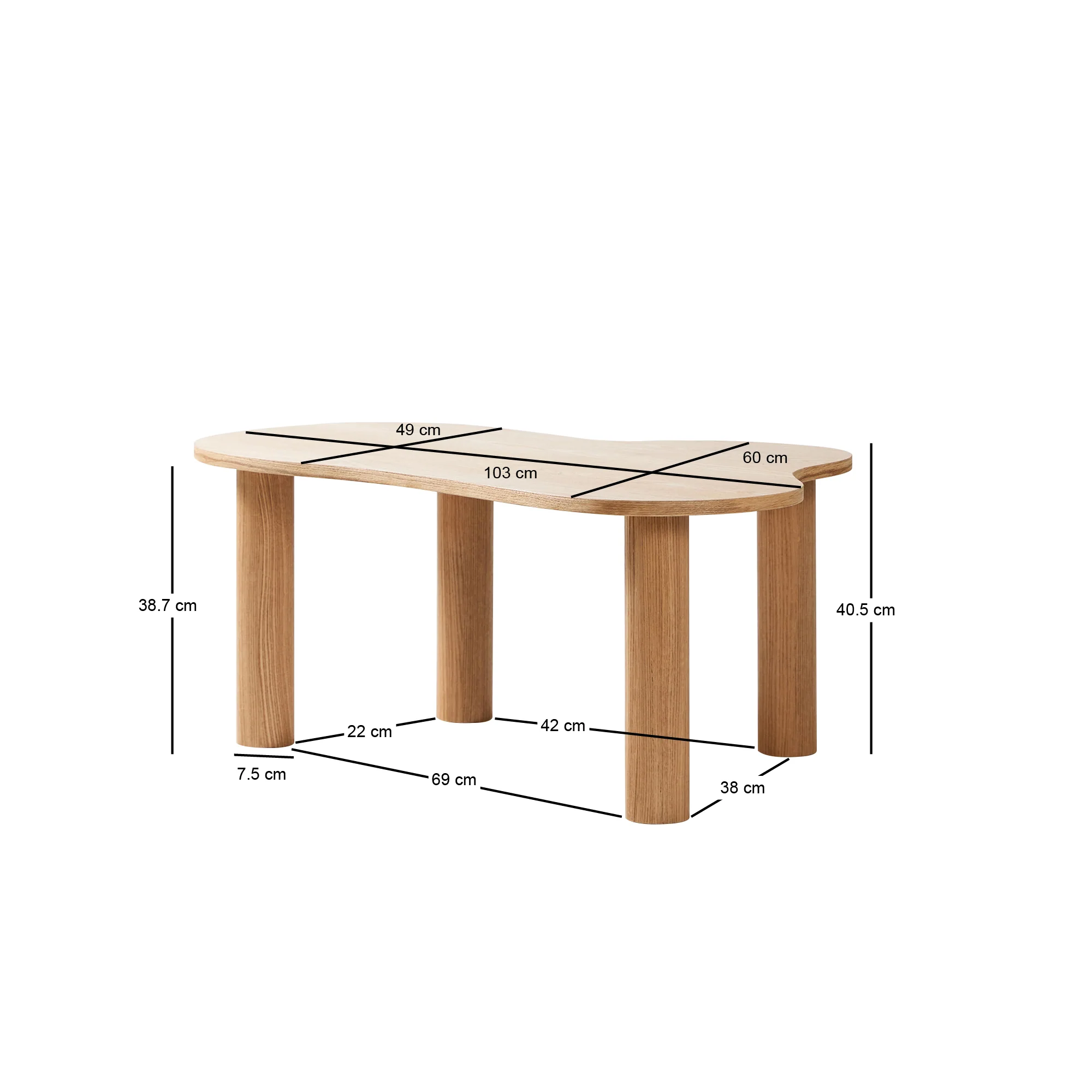 HONO - Table basse en bois style scandinave - Image 4