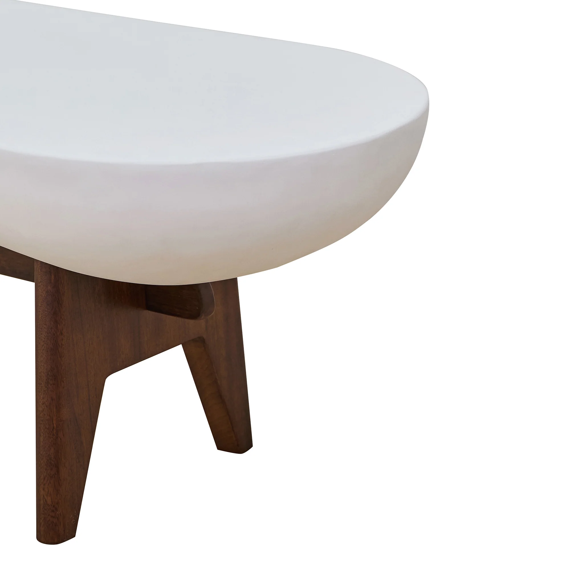 IRUNA - Table basse indoor outdoor en bois et magnésite blanc - Image 6