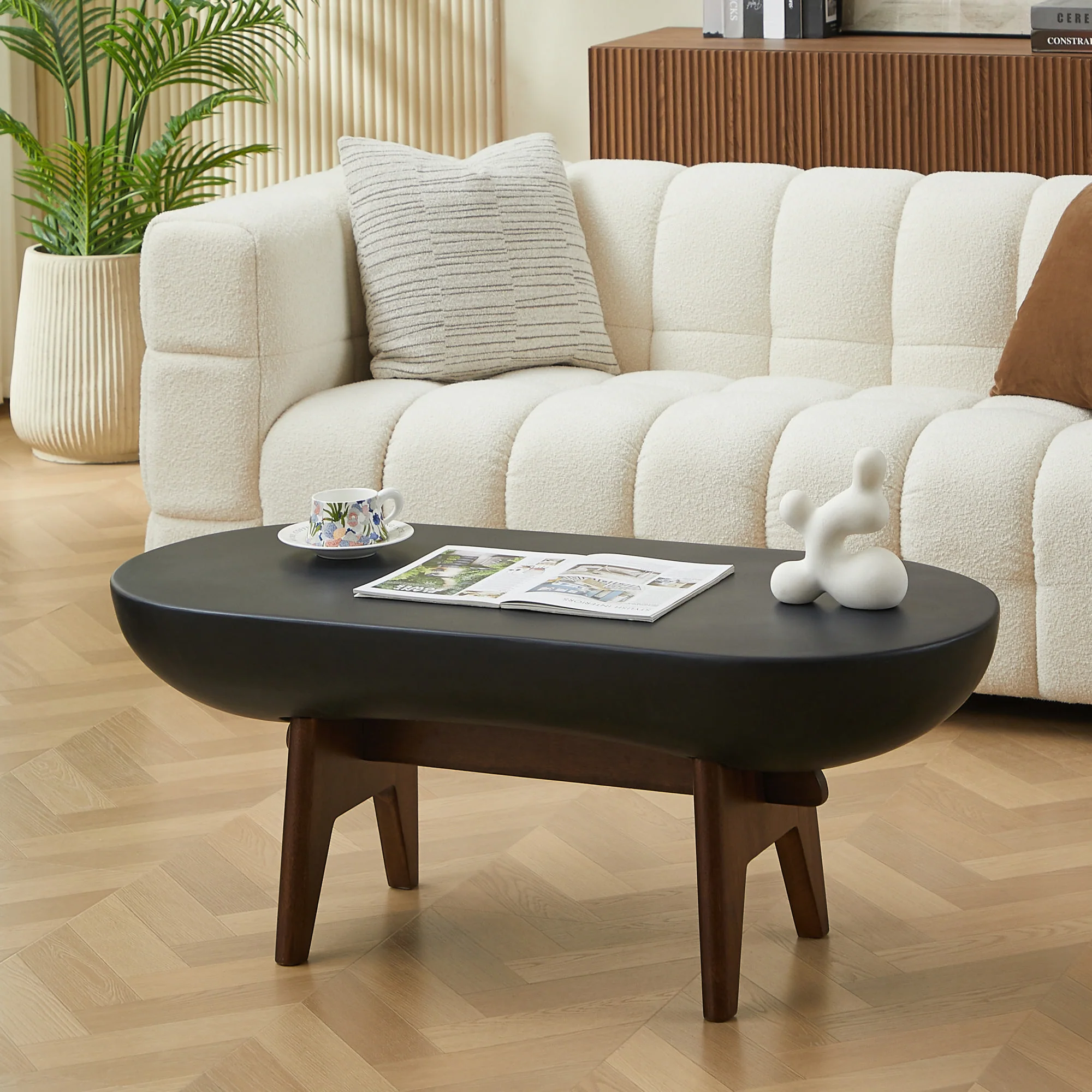 IRUNA - Table basse indoor outdoor en magnésite noir - Image 7