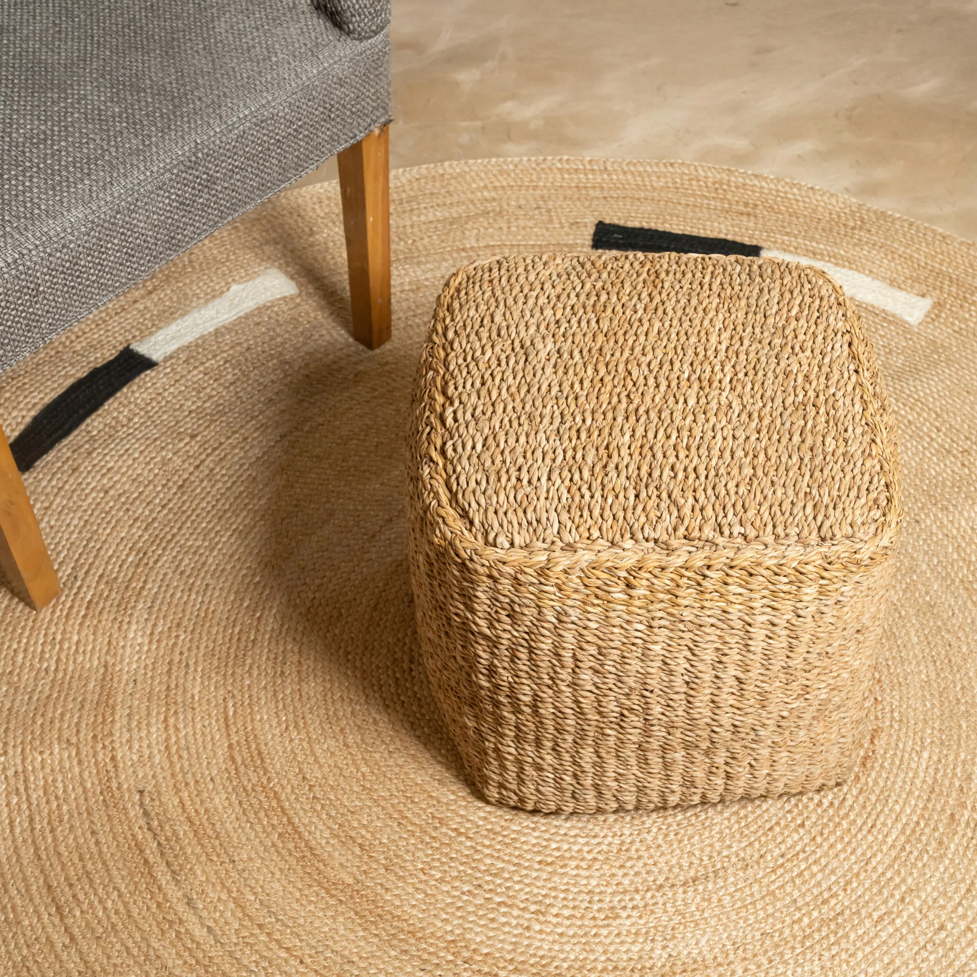 JENS - Pouf bout de canapé en jute naturelle - Image 4