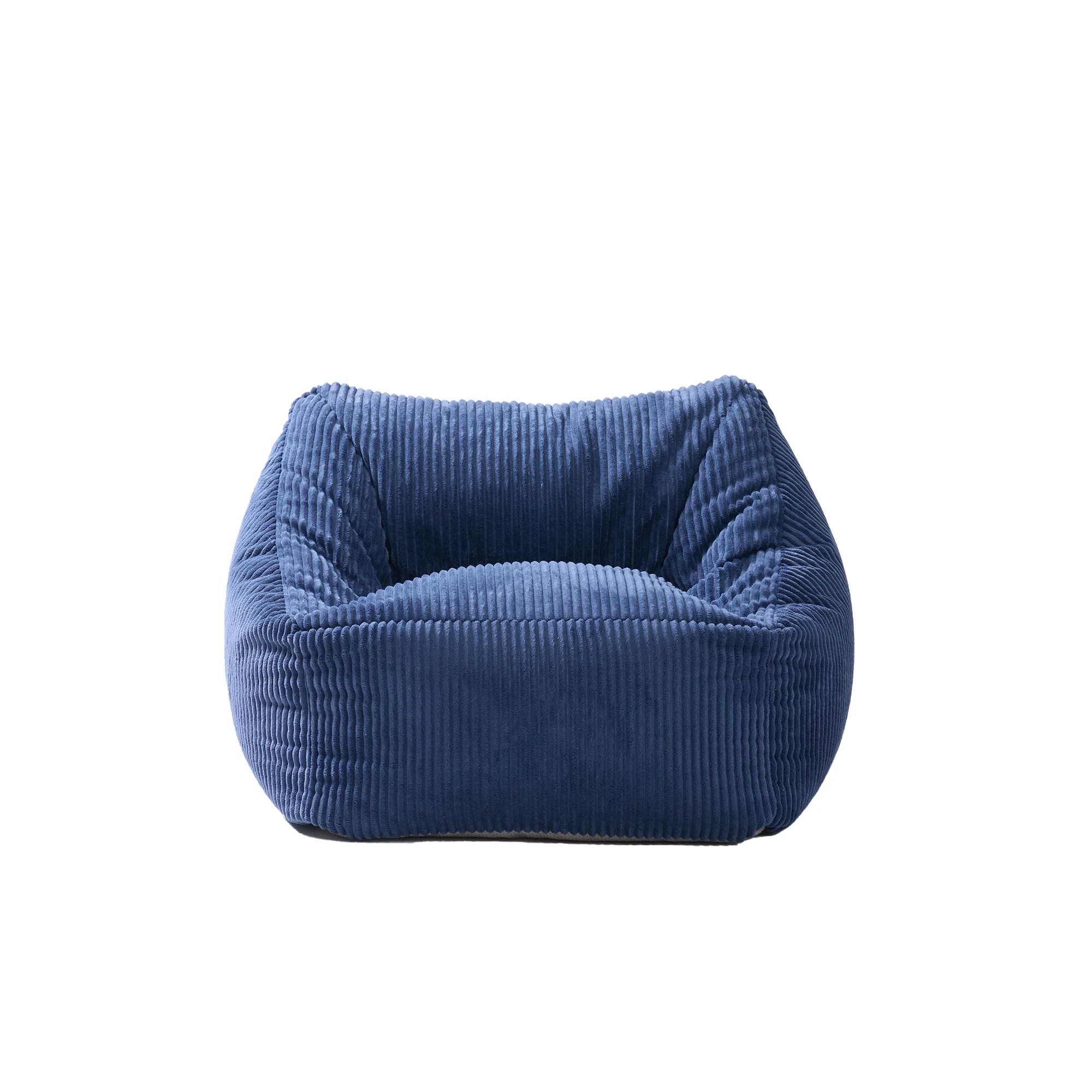 JON - Pouf en velours côtelé bleu - Image 6