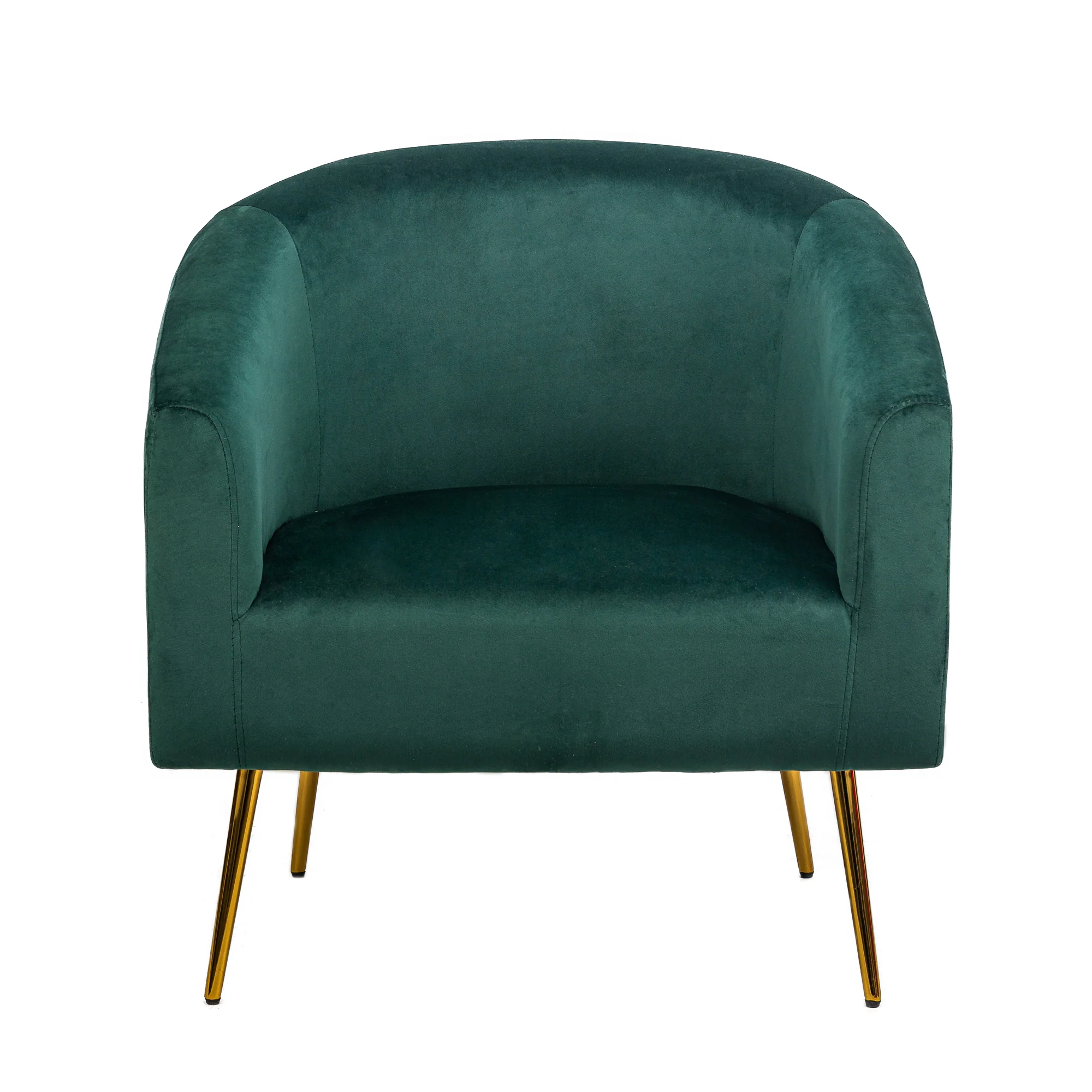 KIRUNA - Fauteuil de salon en métal et velours vert - Image 4