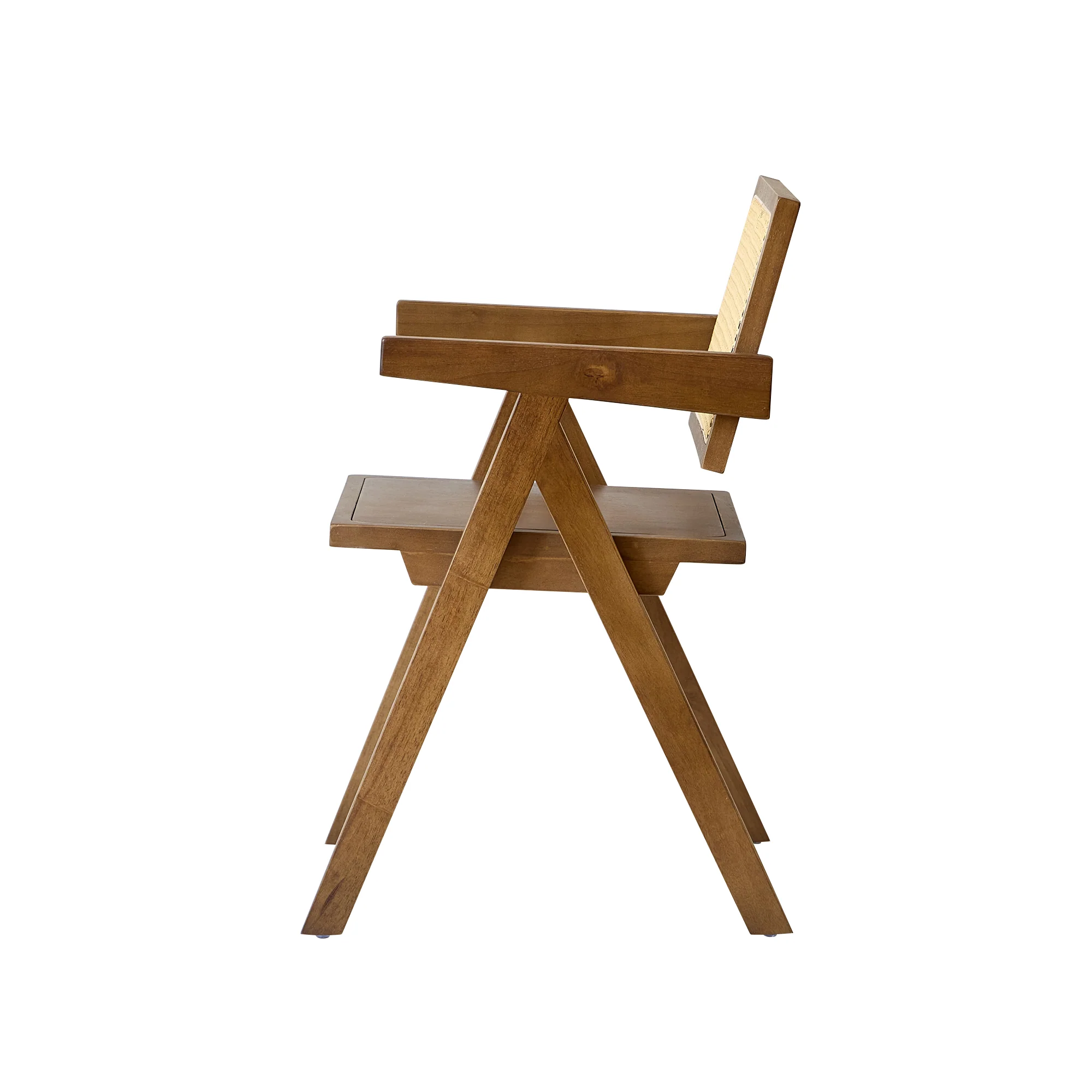 MADEIRA - Fauteuil de table en bois massif foncé et cannage - Image 9