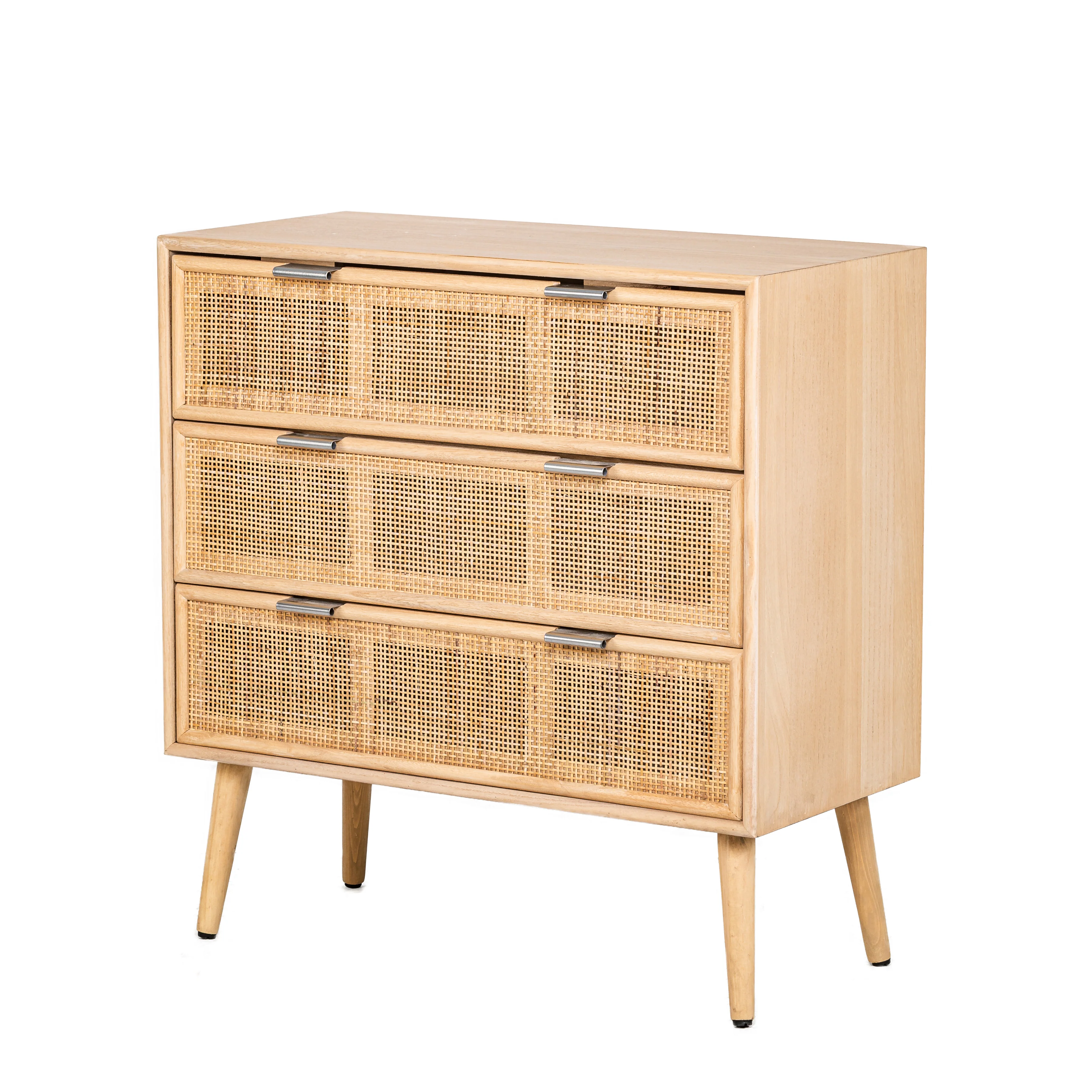 MANILLA - Commode 3 tiroirs en bois et rotin naturel - Image 8