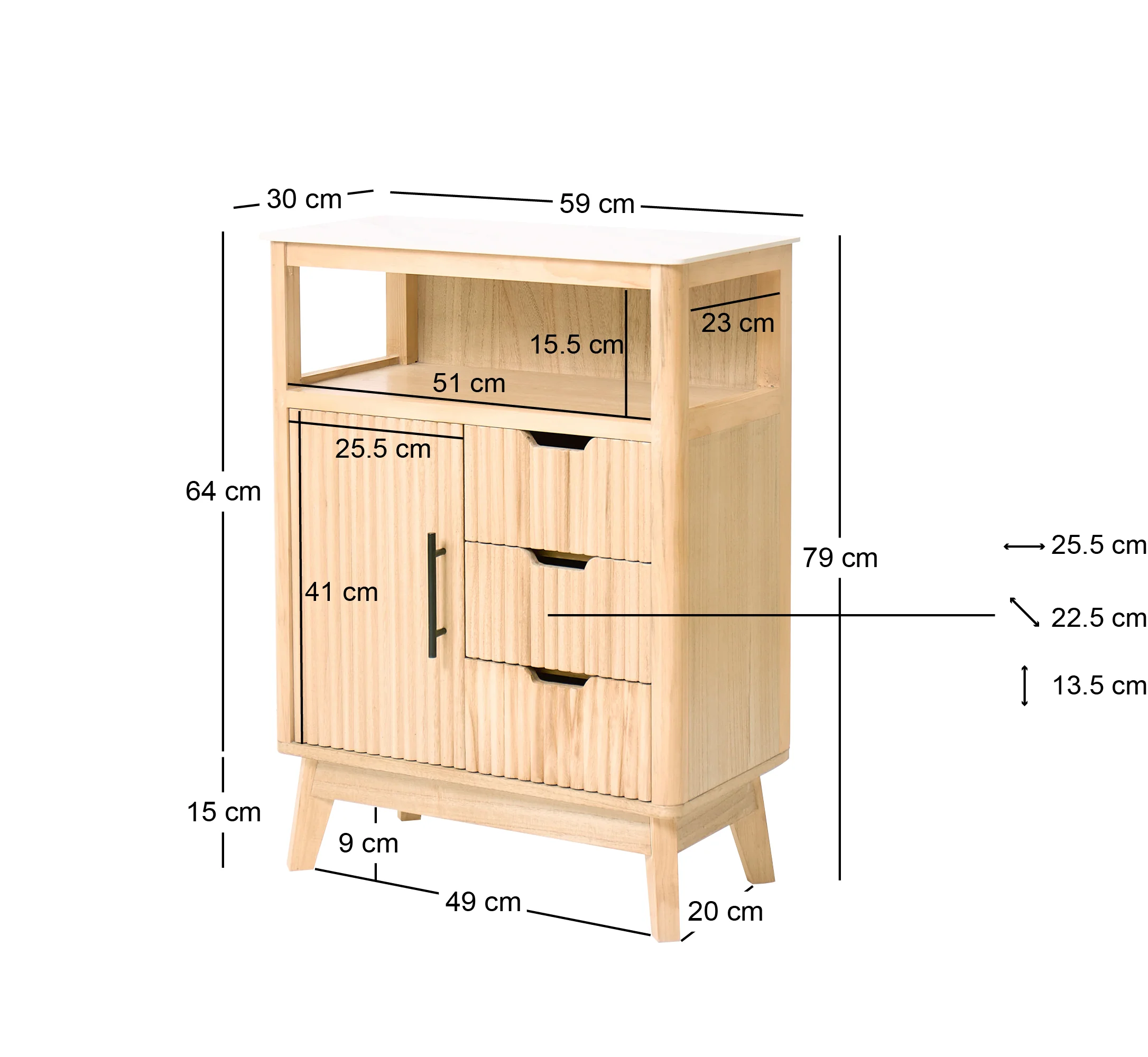 MELAKA - Meuble de rangement pour salle de bain en bois - Image 4