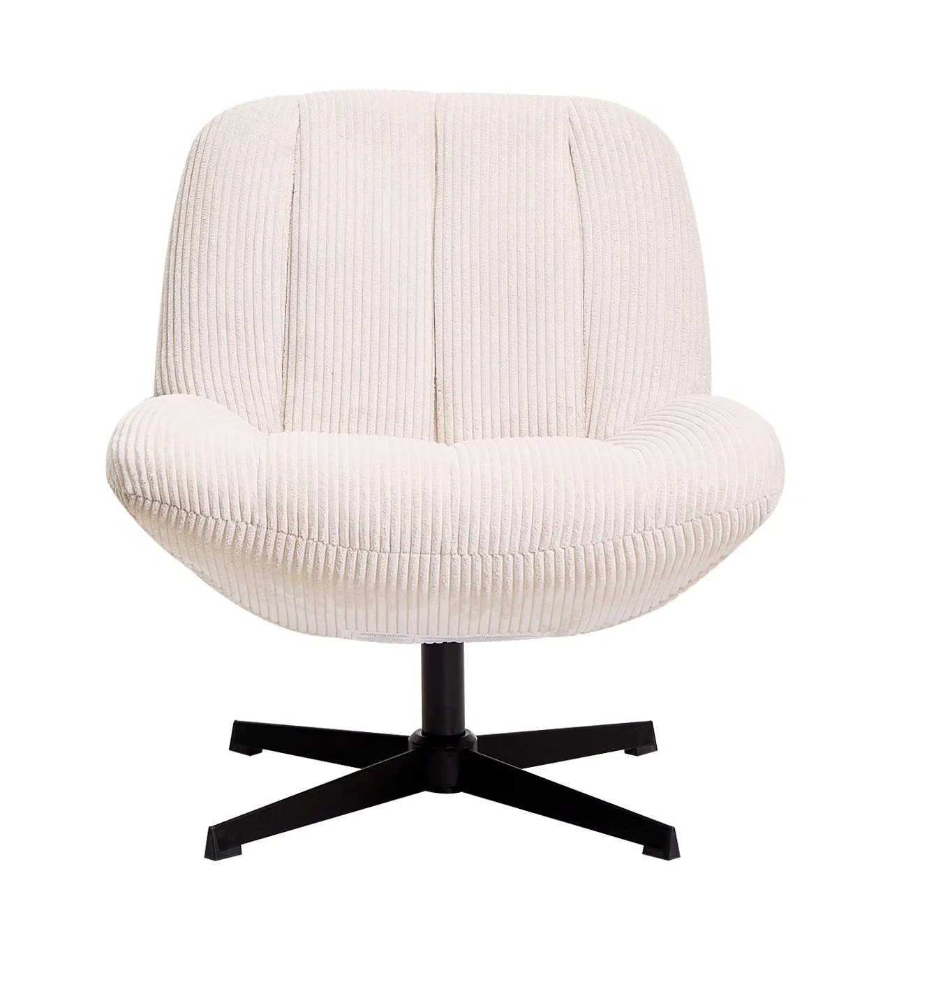 NAMSOS - Fauteuil swivel pivotant en velours côtelé beige - Image 5