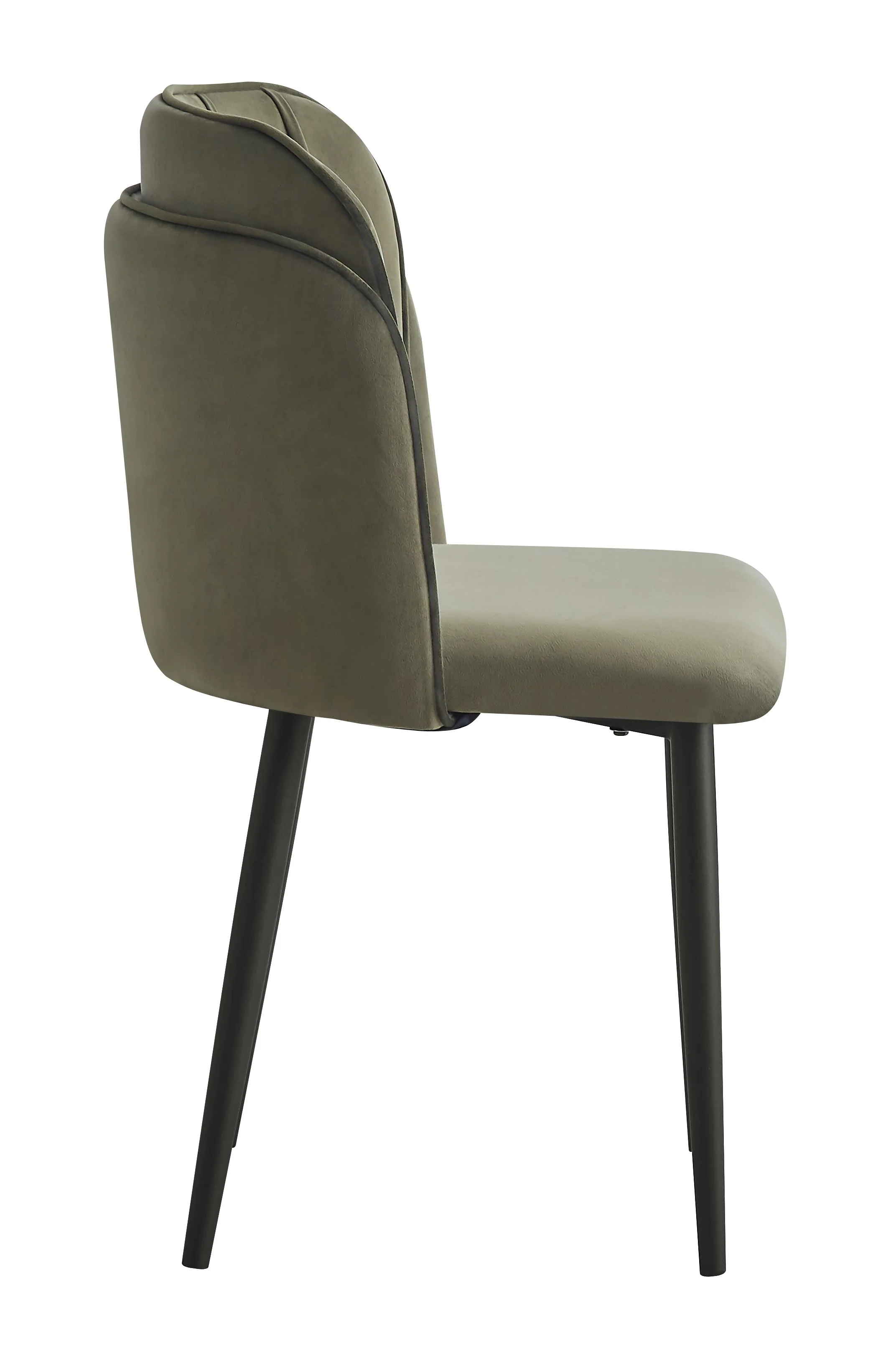 NORA - Lot de 2 chaises en métal et tissu vert kaki - Image 3