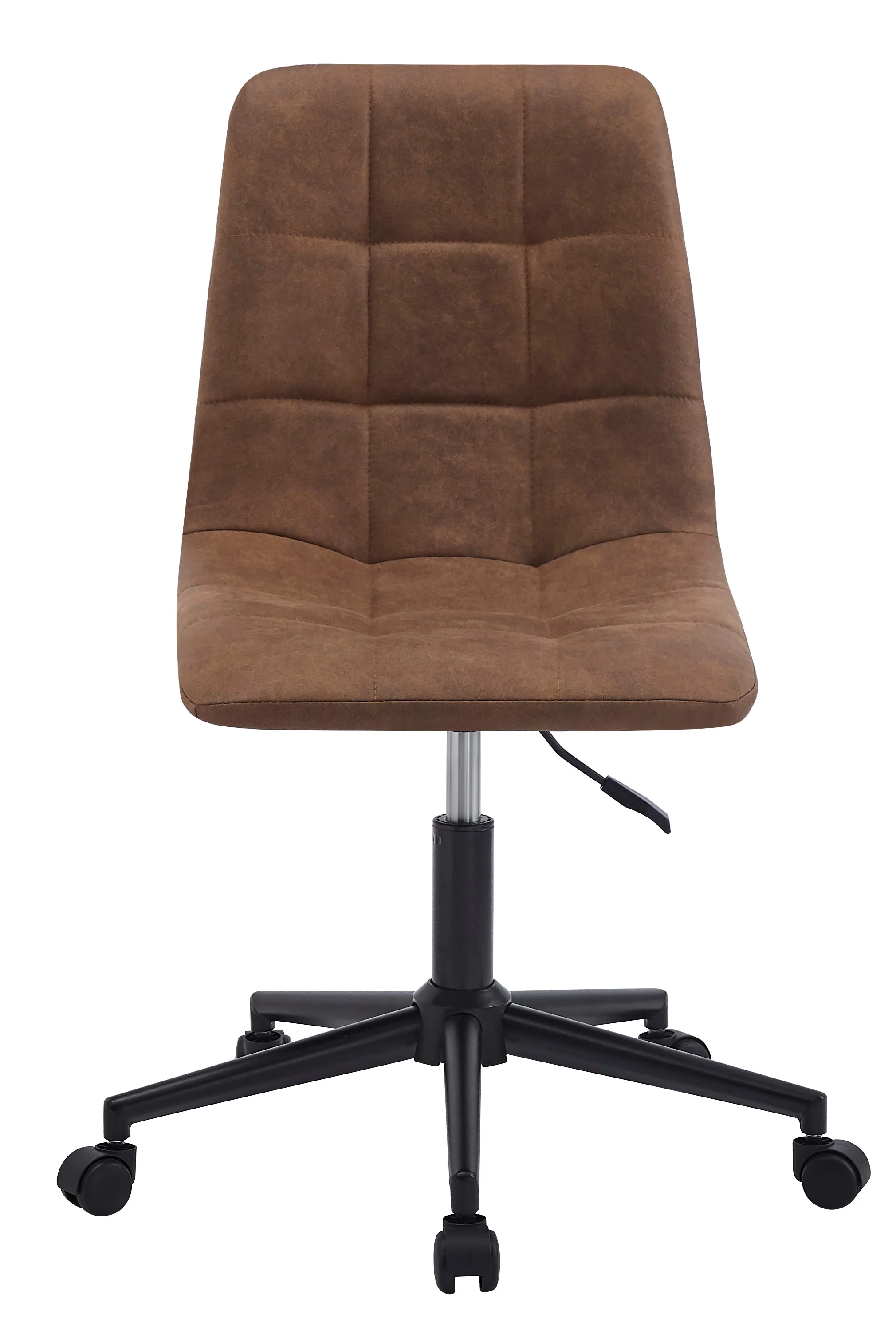 BJORN - Chaise de bureau capitonnée réglable en suèdine marron - Image 6