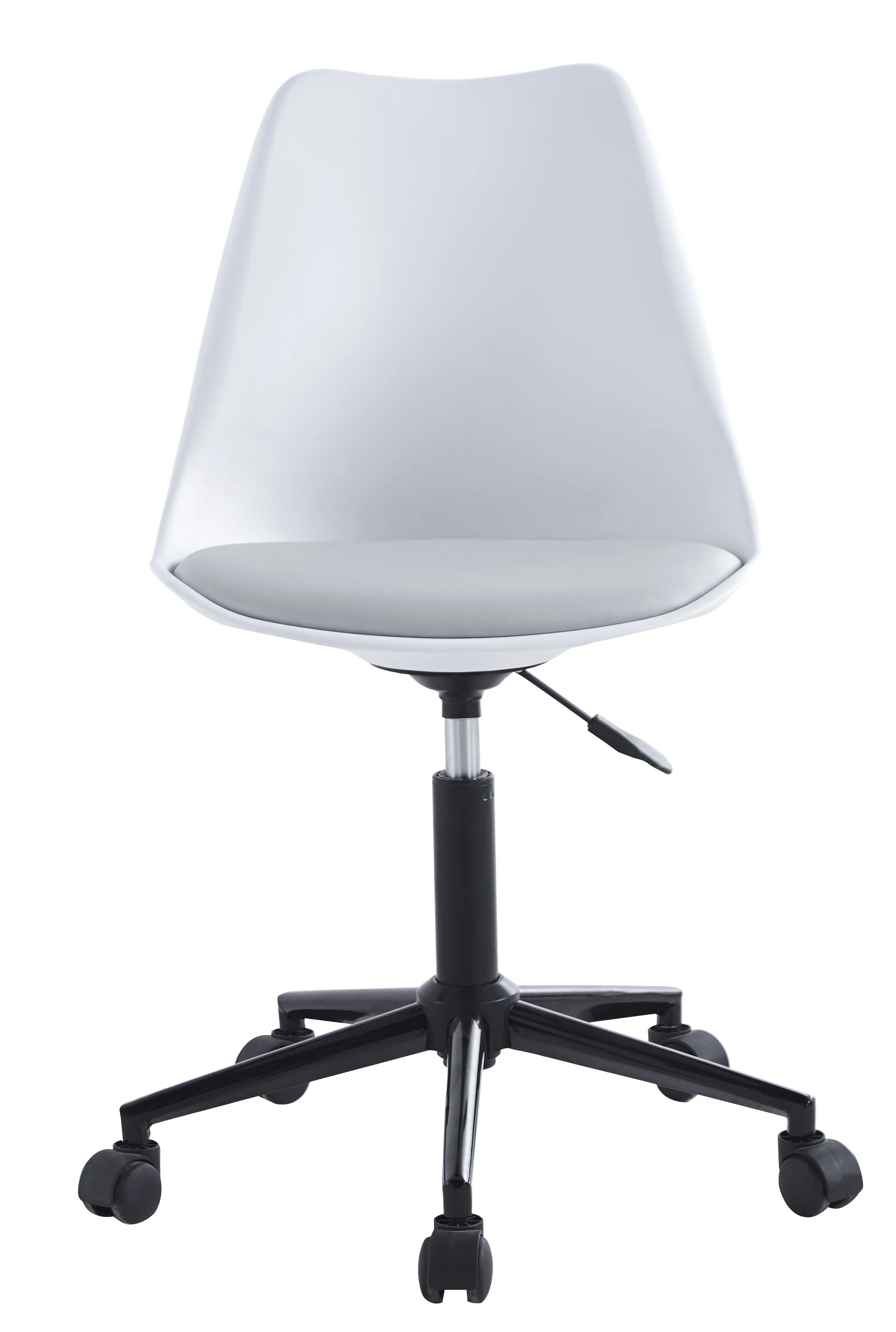 ESBJERG - Chaise de bureau en polypropylene et simili blanc - Image 3