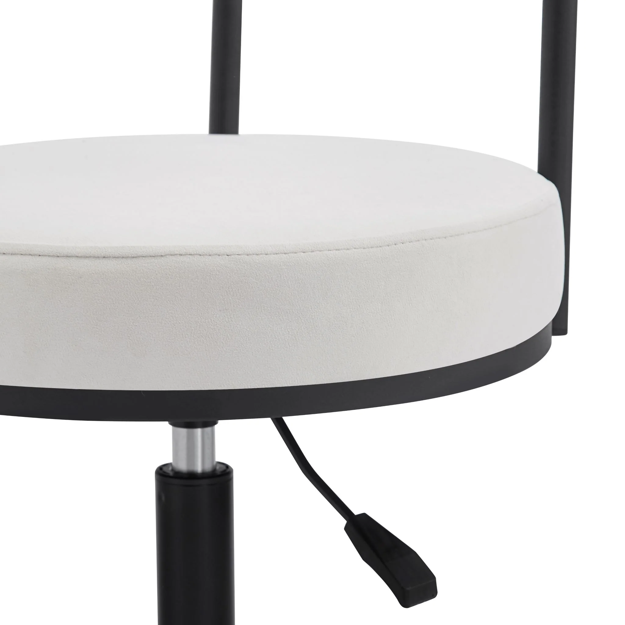 LARS - Chaise de bureau réglable en velours beige - Image 6