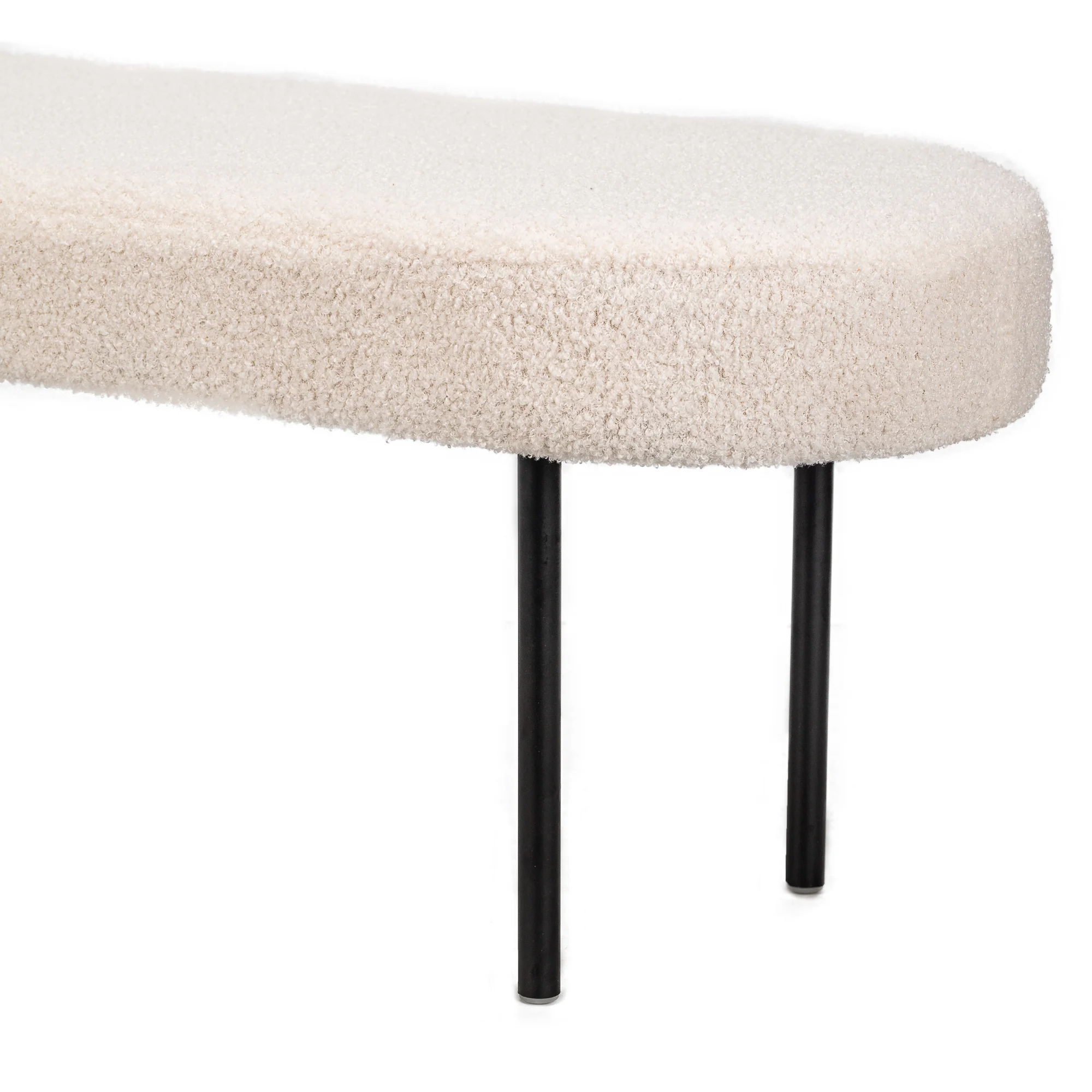 OSLO - Banc en métal et bouclettes blanches - Image 7