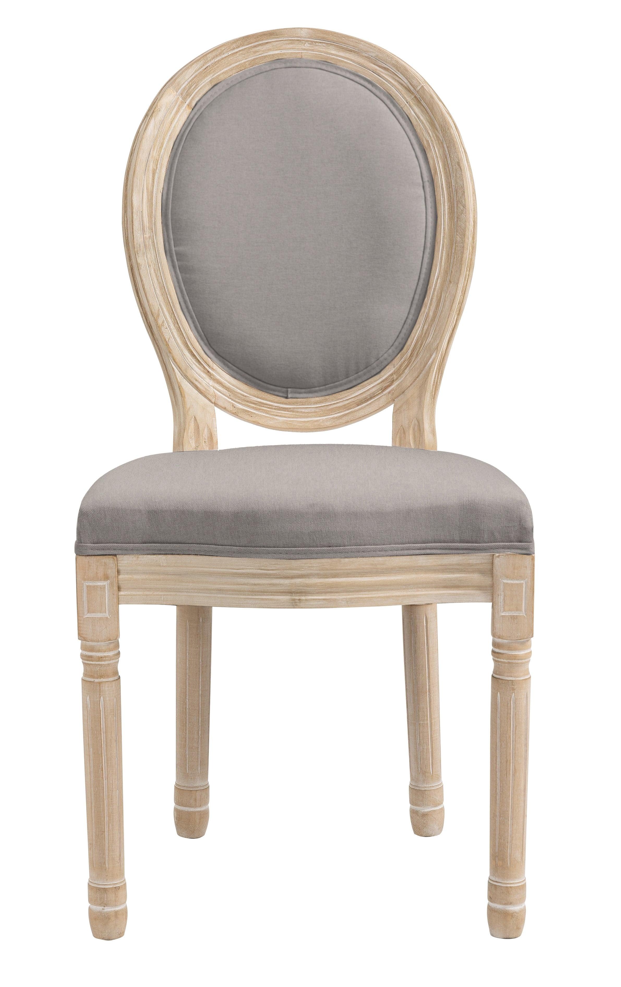 RICHELIEU - Lot de 2 chaises en bois avec assise en tissu gris foncé - Image 3