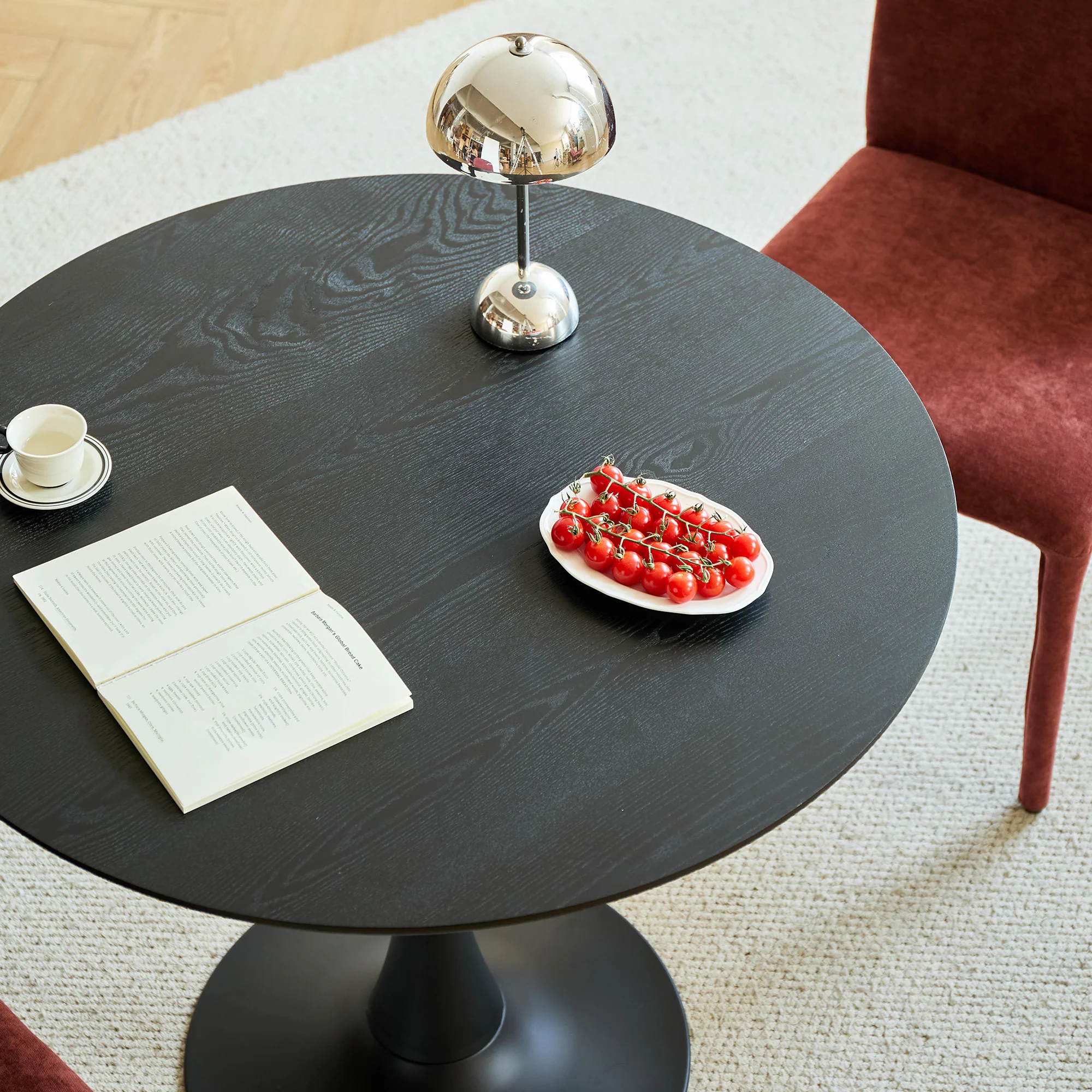 SALLA - Table à manger 4 personnes ronde en bois - Image 3