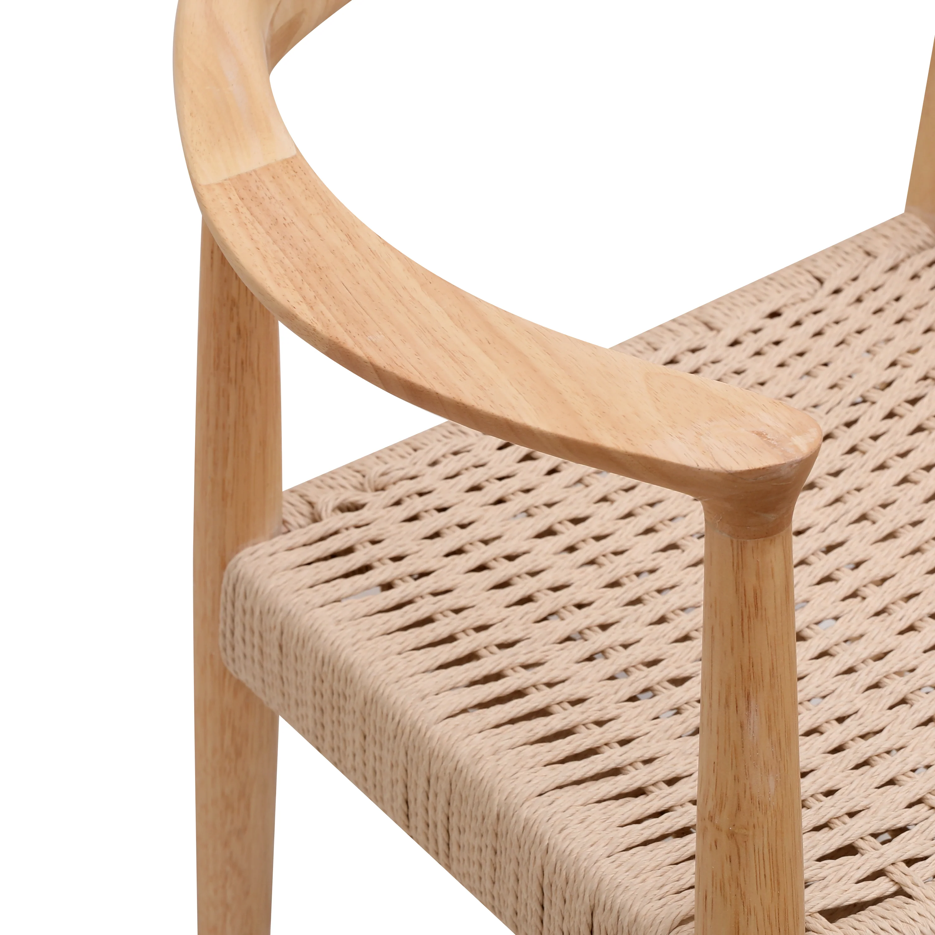 SALTA - Lot de 2 chaises en bois massif et corde - Image 7