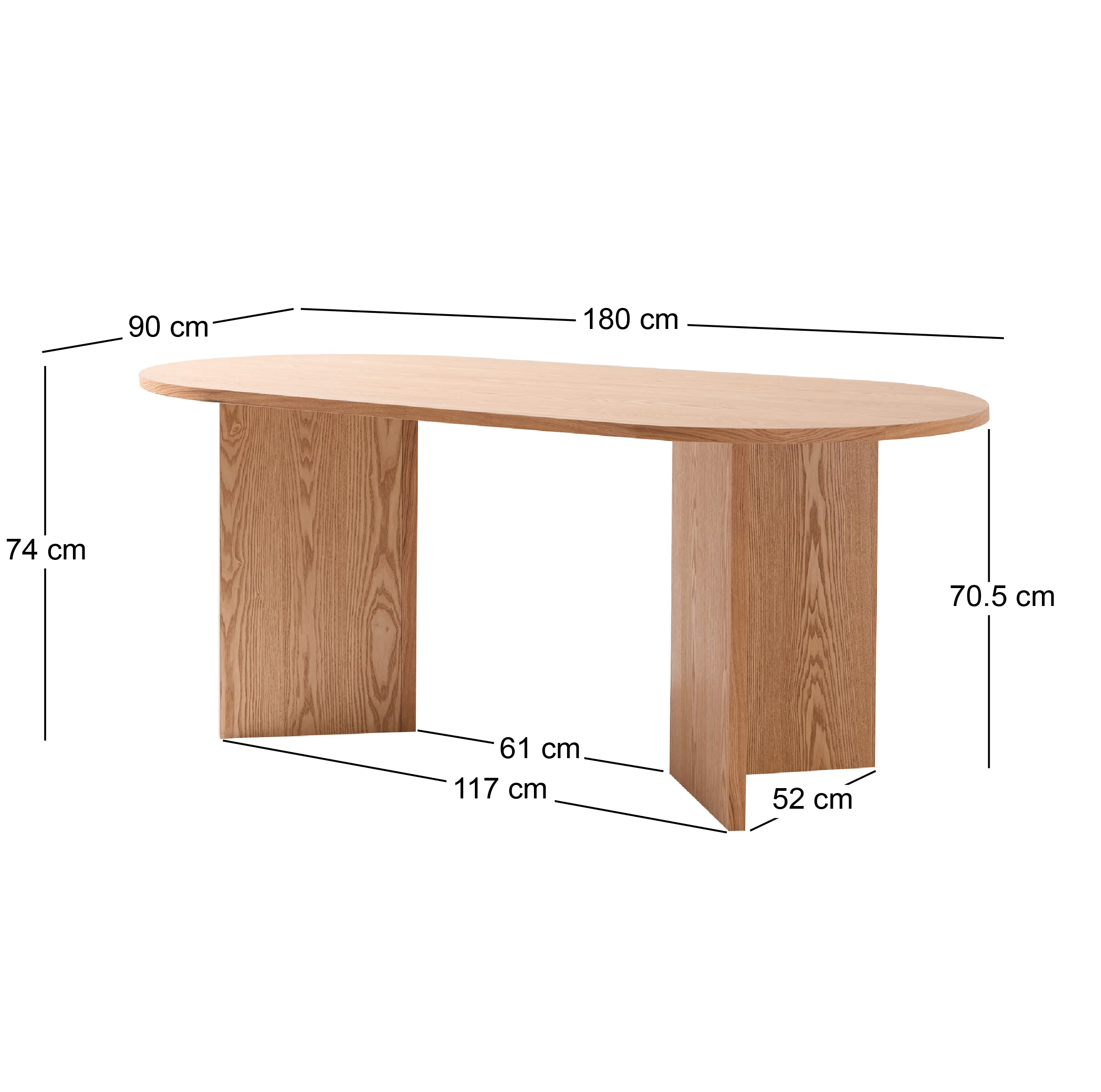 SIRKKA - Table à manger 6 personnes en bois de pin L180 - Image 4