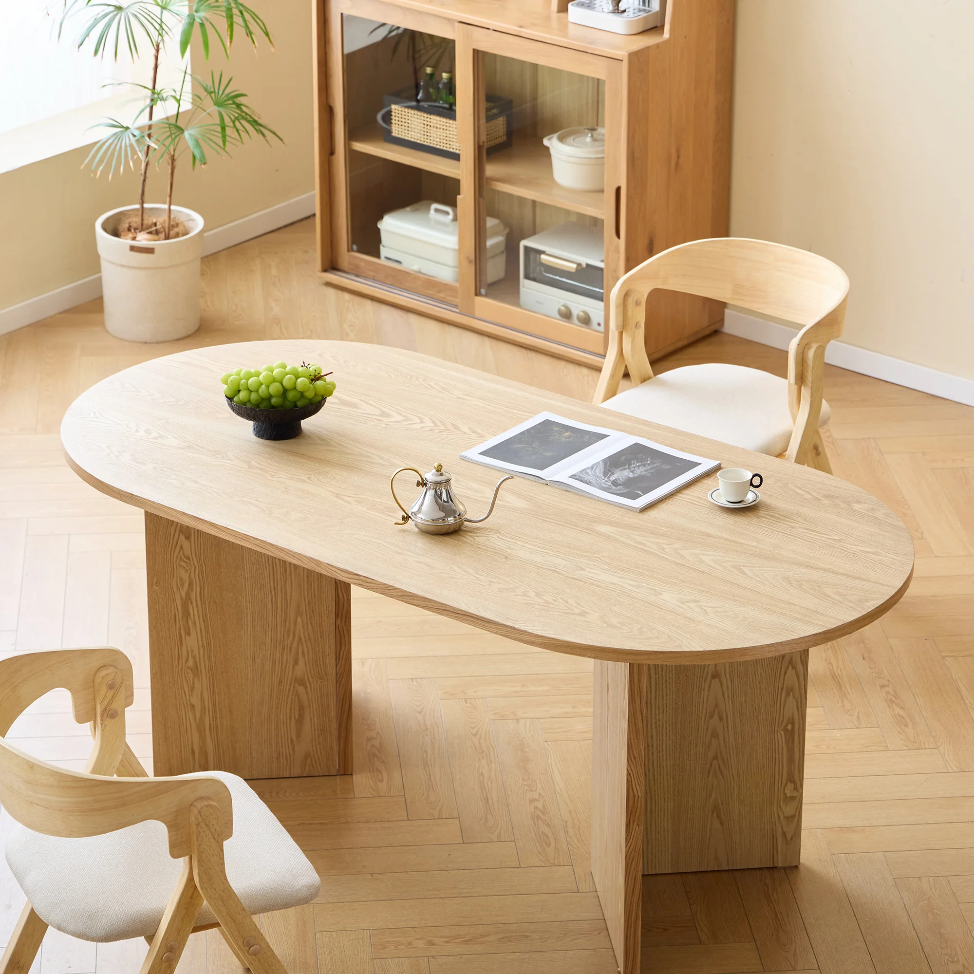 SIRKKA - Table à manger 6 personnes en bois de pin L180 - Image 5