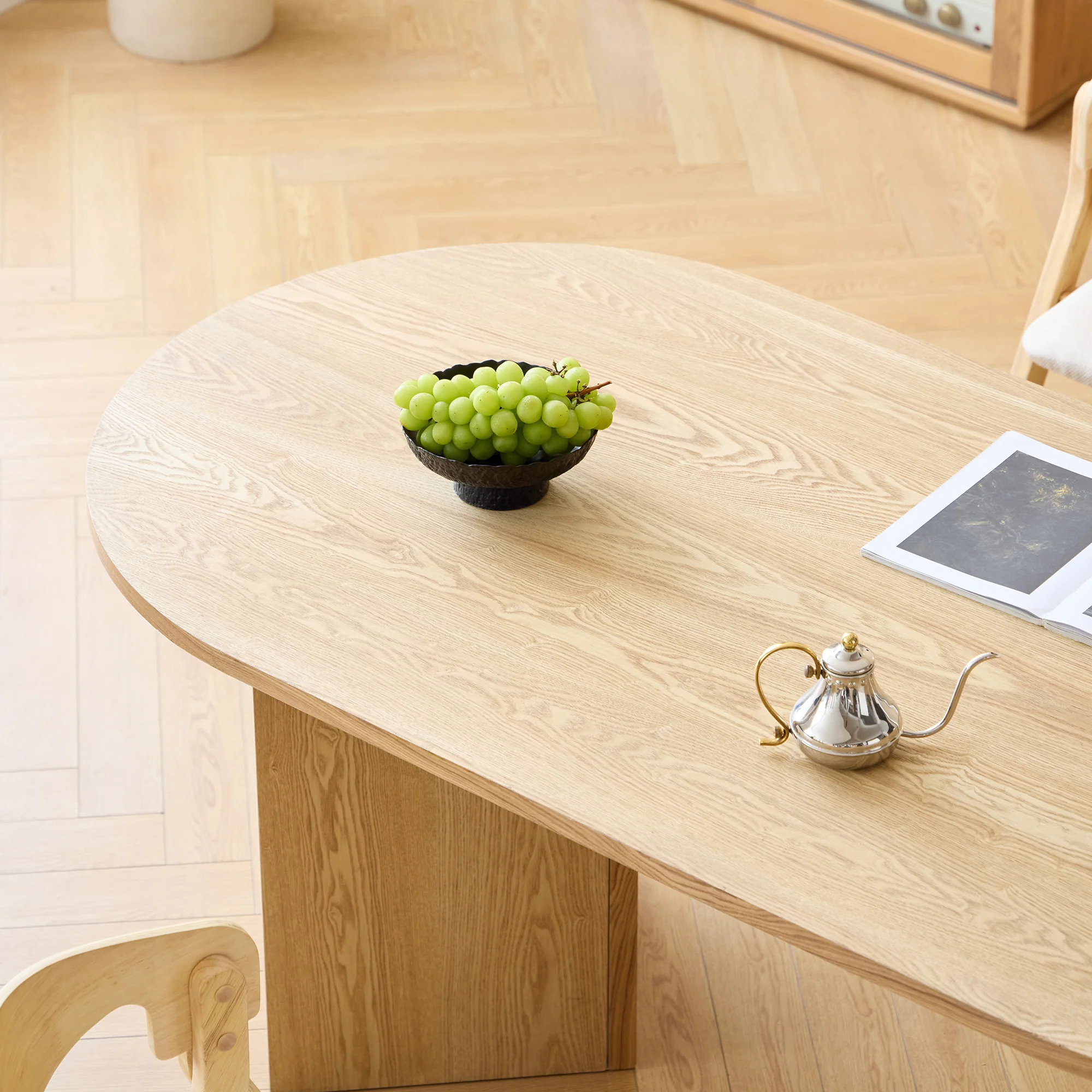 SIRKKA - Table à manger 6 personnes en bois de pin L180 - Image 6