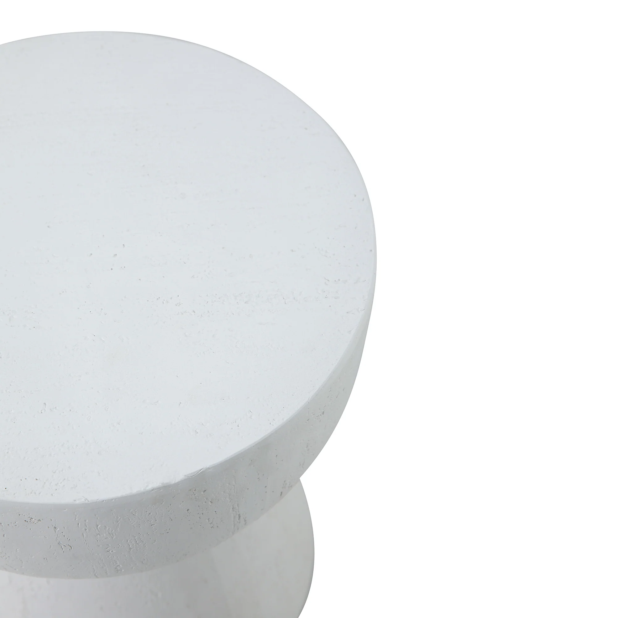SORSELE - Table d'appoint bout de canapé intérieur extérieur en magnesite Blanc - Image 9