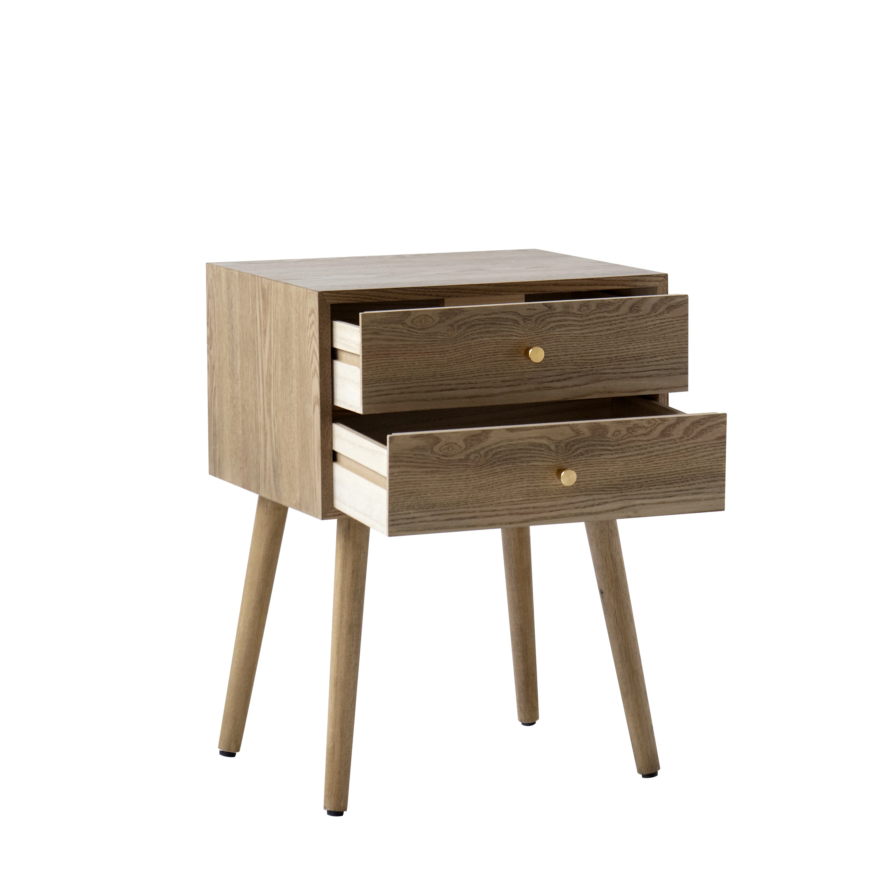 TONDER - Table de chevet 2 tiroirs en bois - Image 5