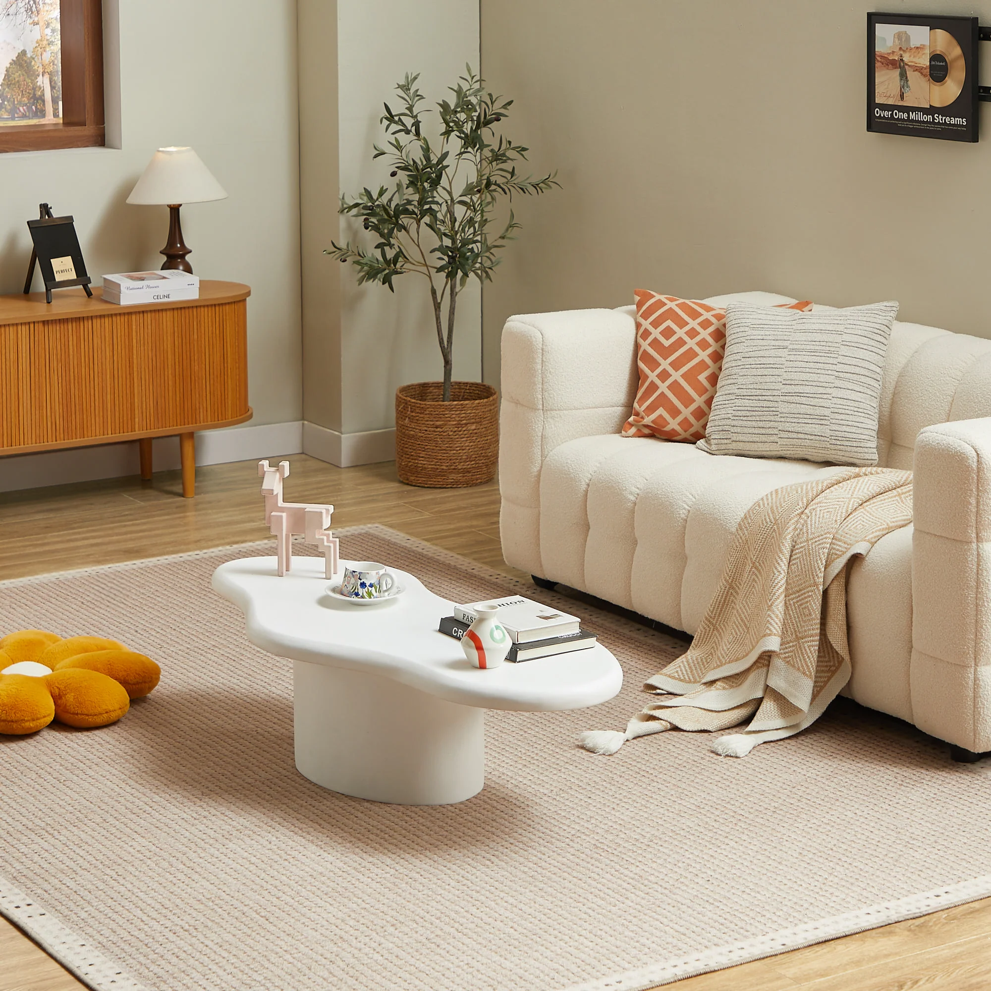 TORNIO - Table basse indoor outdoor en magnésite blanc - Image 8