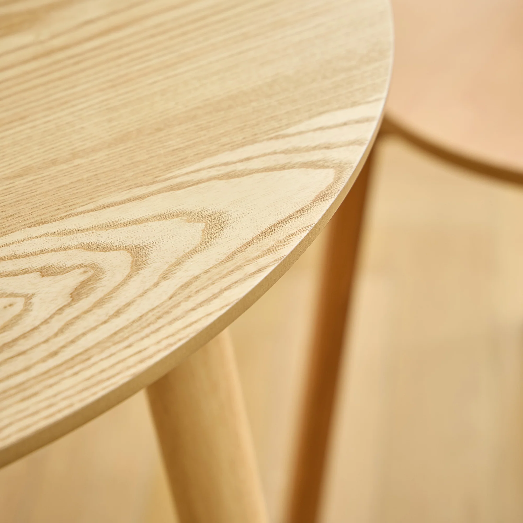 TRADITION - Table a manger ronde 4 personnes en pin massif D90 coloris naturel - Image 6