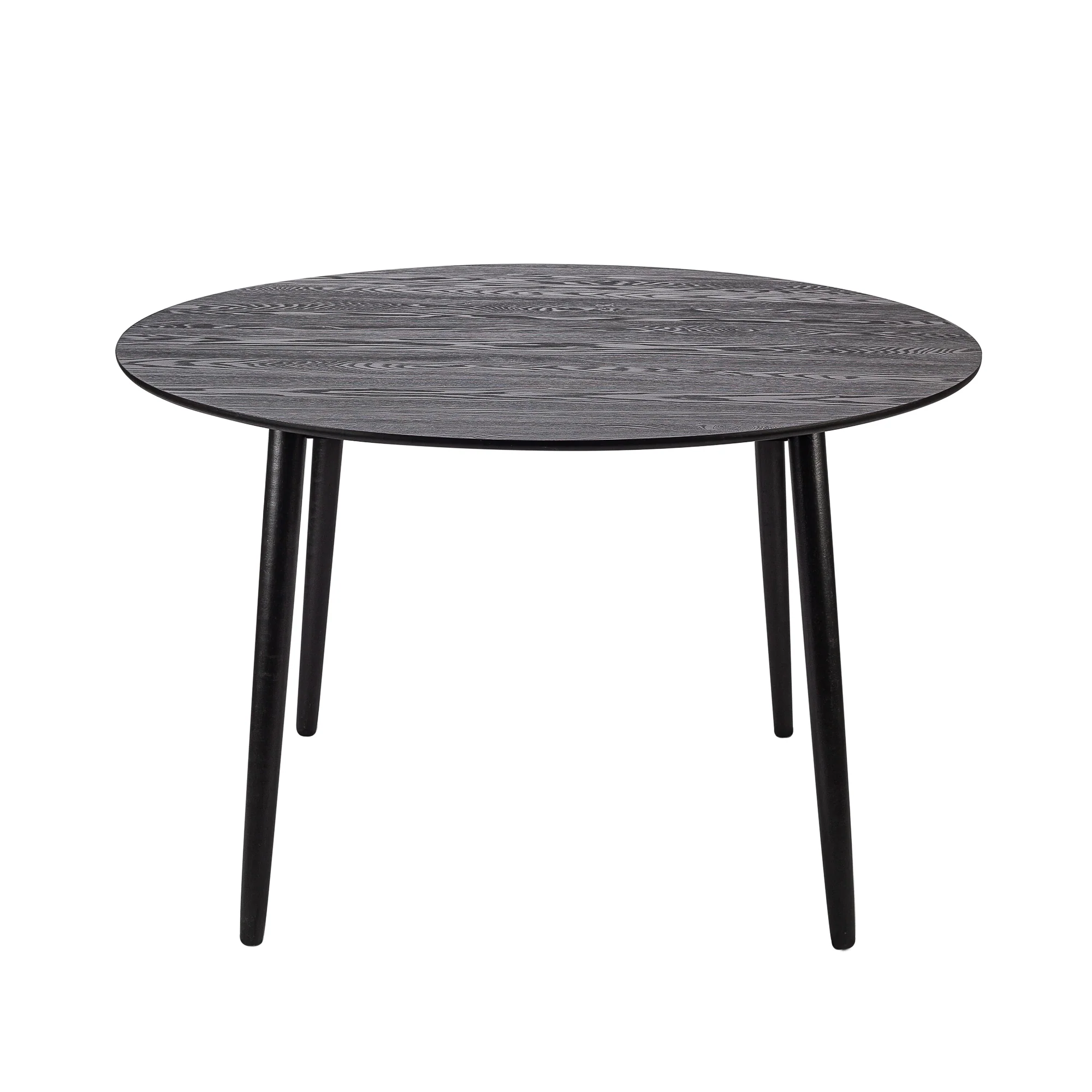 TRADITION - Table a manger ronde 6 personnes en pin massif D120 noir - Image 6
