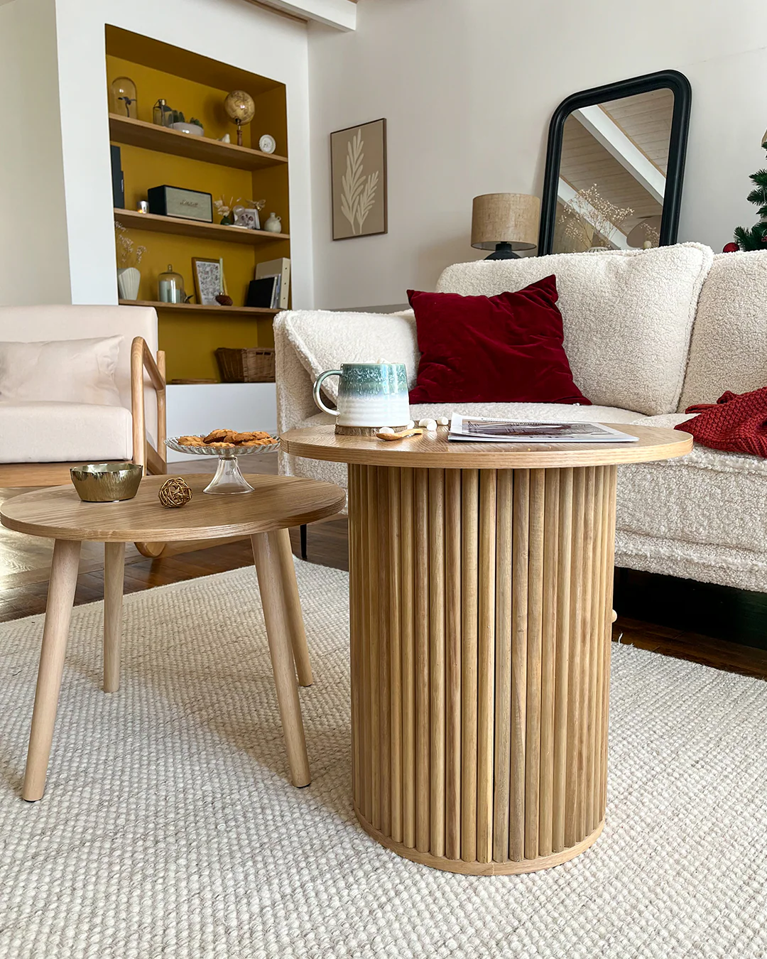 TRINIDAD - Table d'appoint en bois massif coloris naturel - Image 10