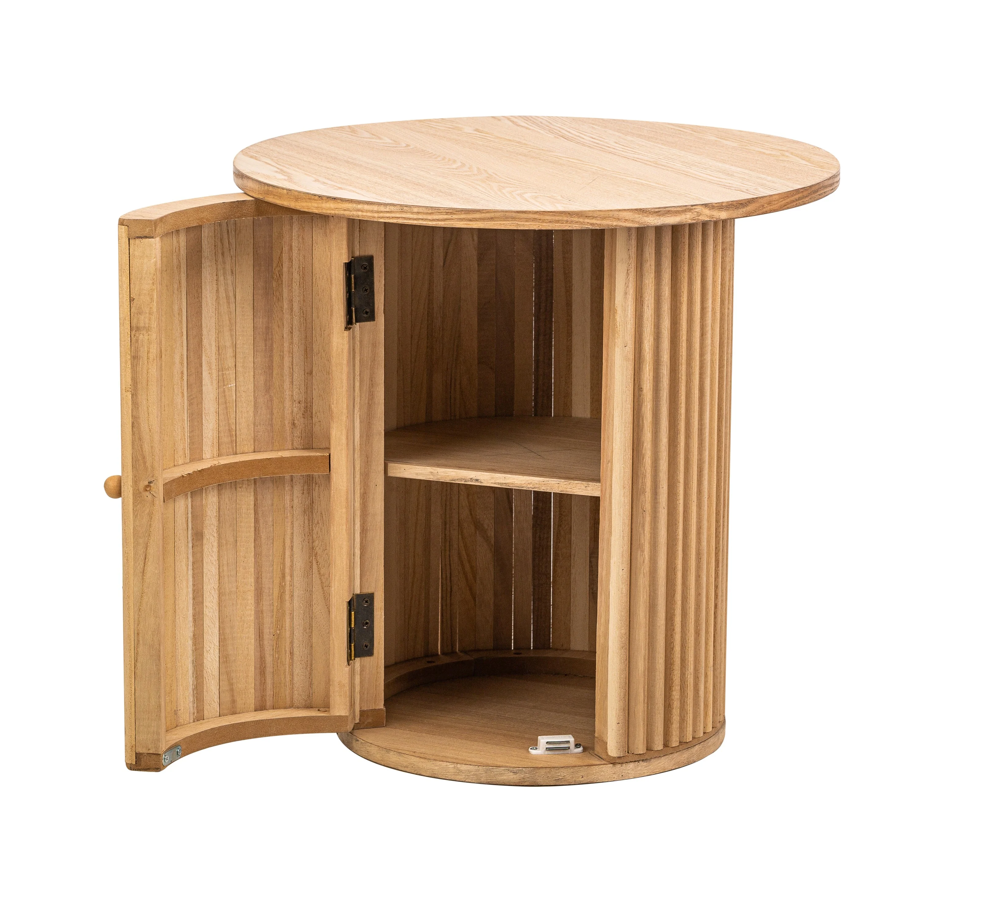 TRINIDAD - Table d'appoint en bois massif coloris naturel - Image 3