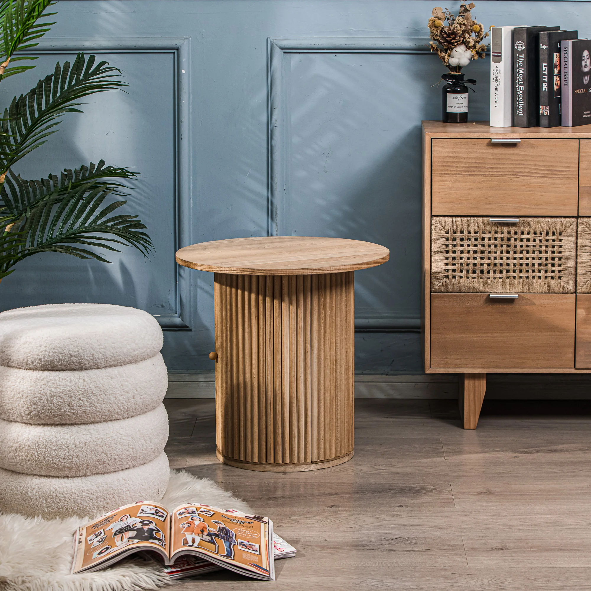 TRINIDAD - Table d'appoint en bois massif coloris naturel - Image 6