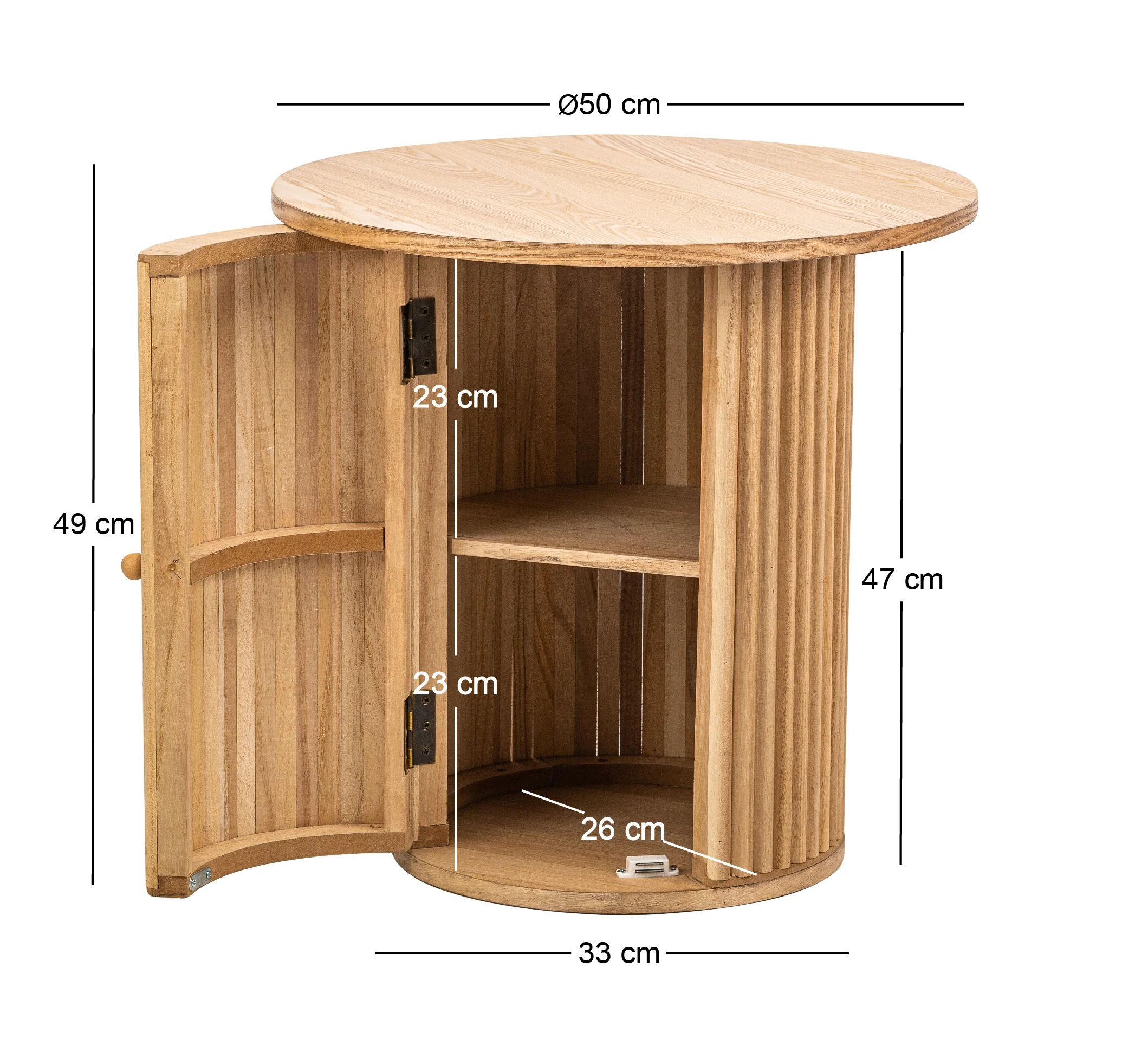 TRINIDAD - Table d'appoint en bois massif coloris noir - Image 5