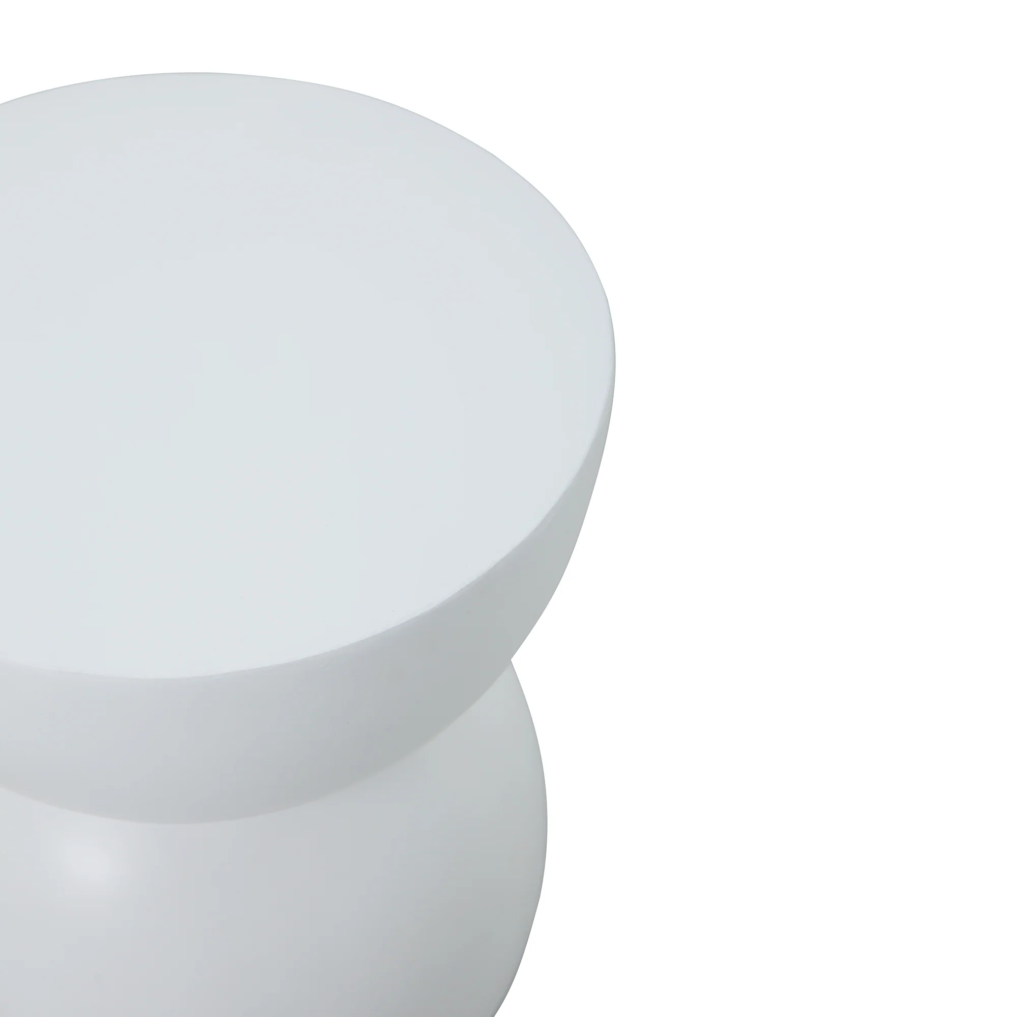 VEJEN - Table d'appoint bout de canapé intérieur extérieur en magnesite blanc - Image 7