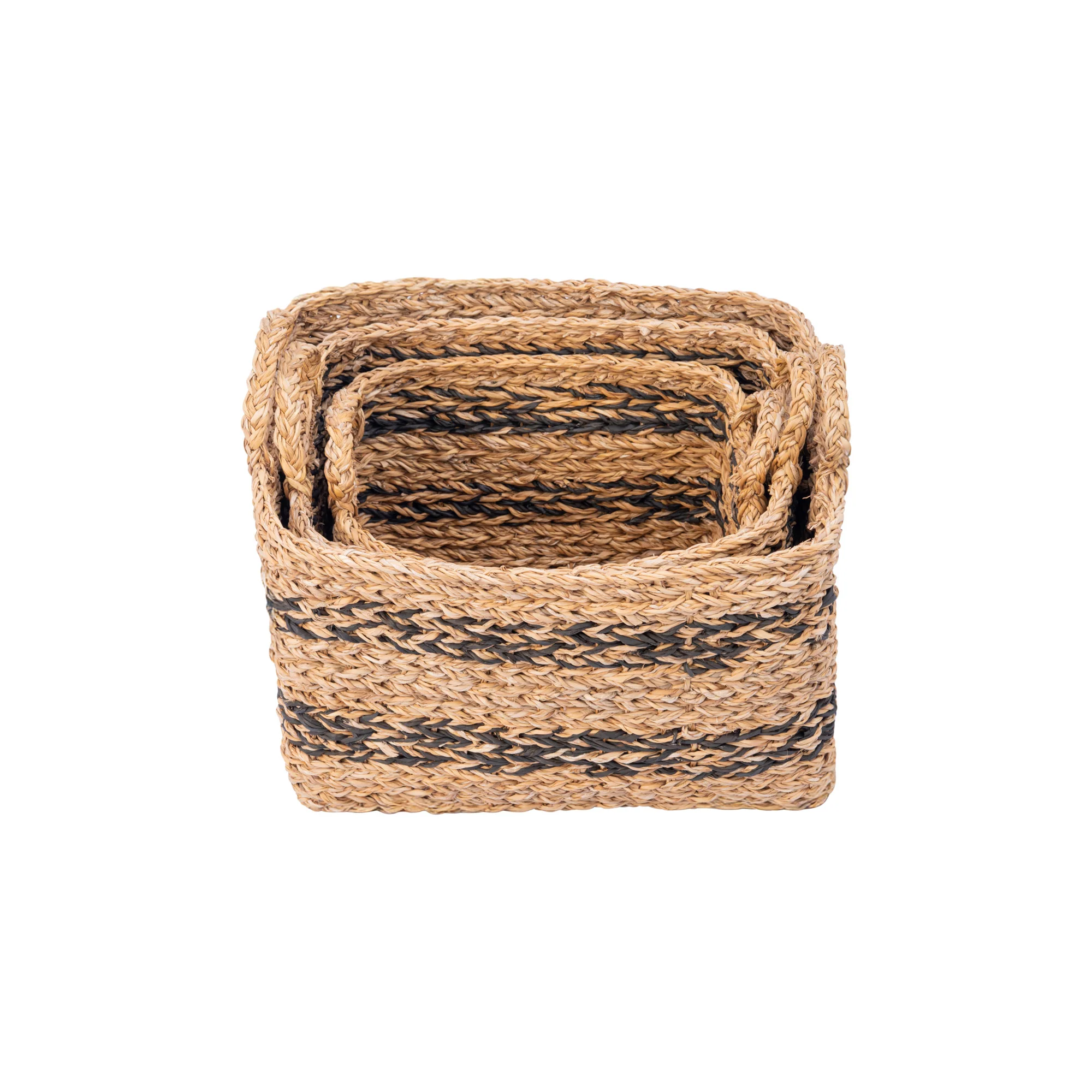 VILMA - Set de 3 paniers de rangement en jonc de mer - Image 3